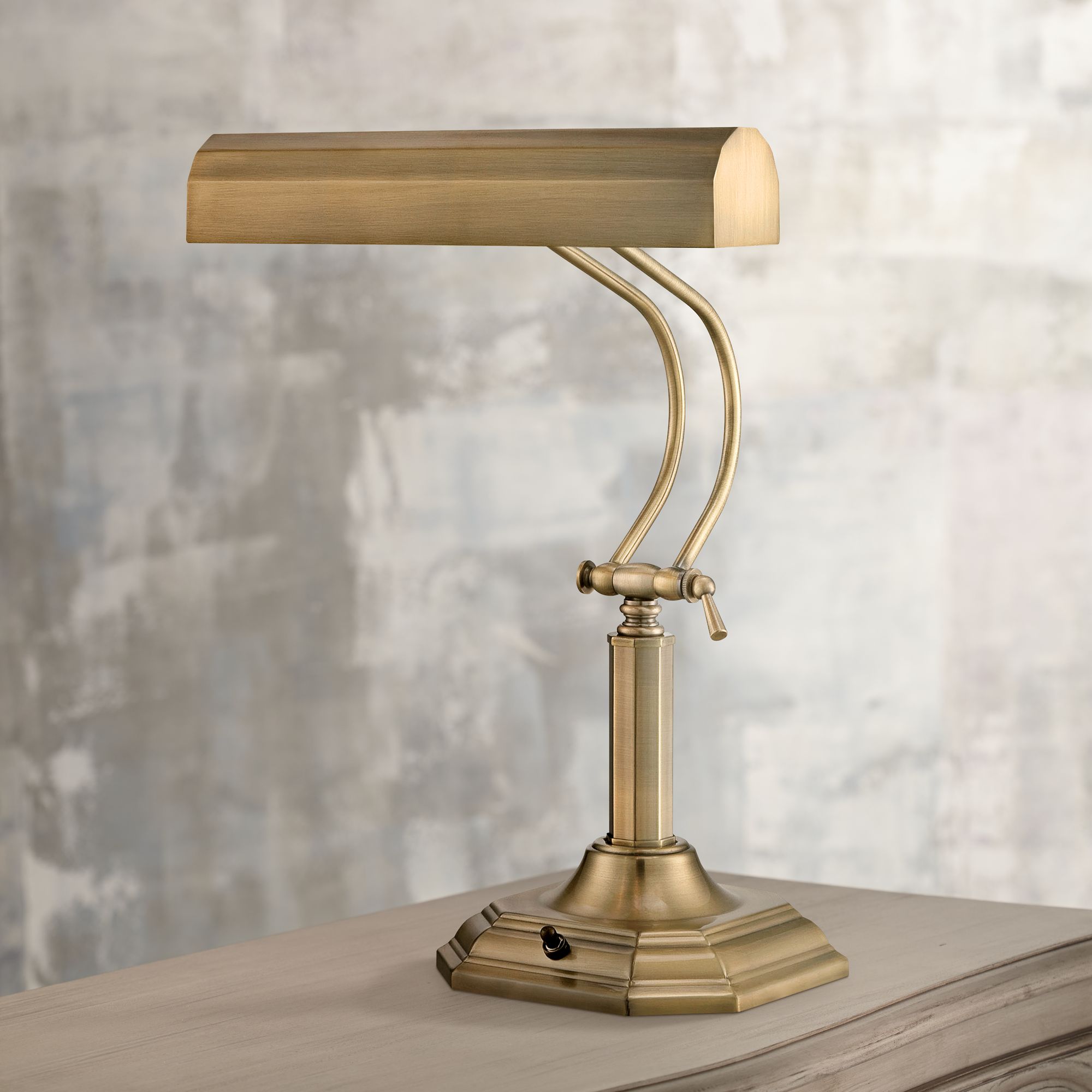 gold bankers lamp