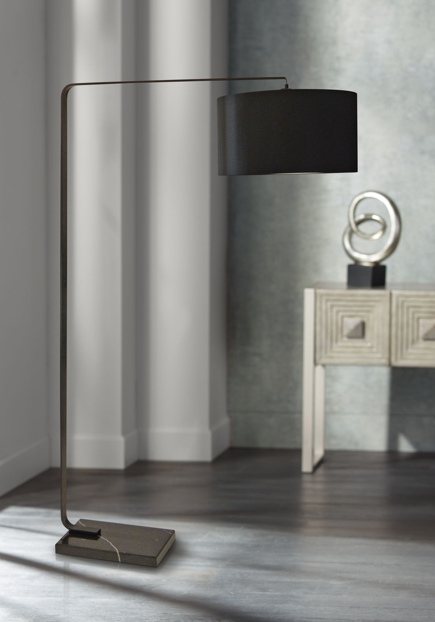 Belitta Black Metal Floor Lamp