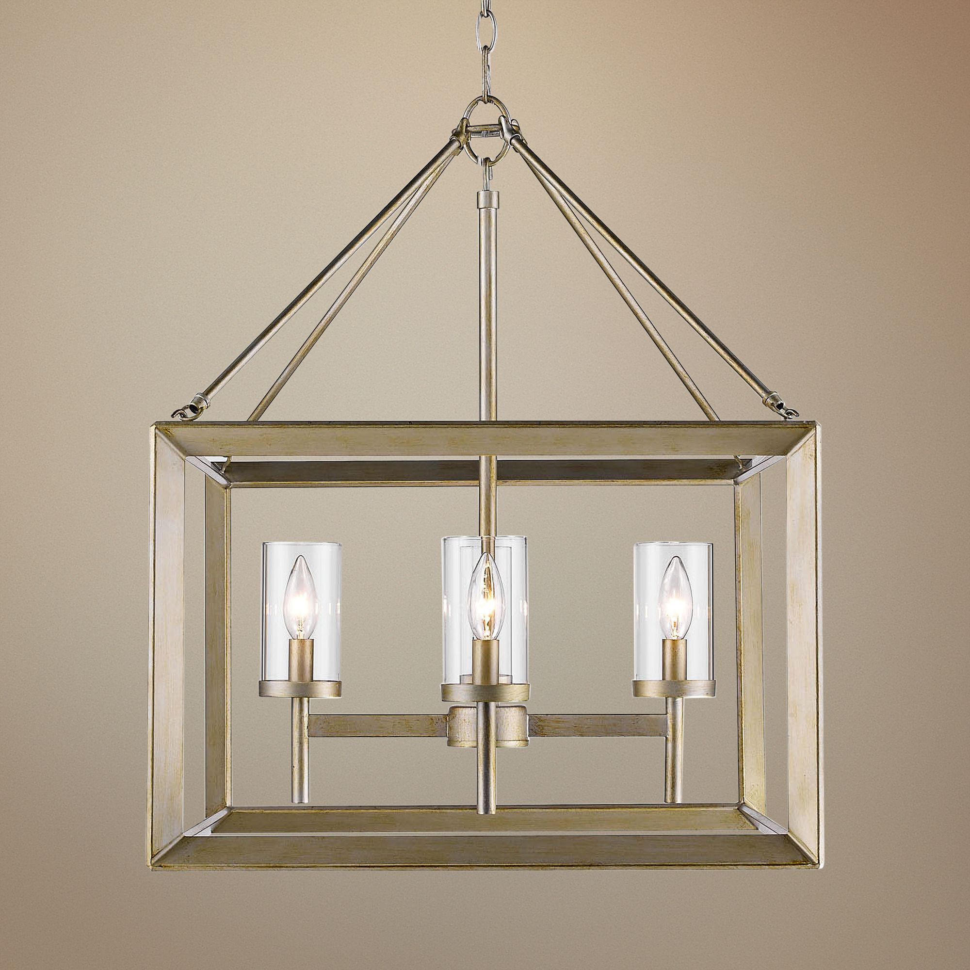 Smyth 21" Wide White Gold 4-Light Chandelier