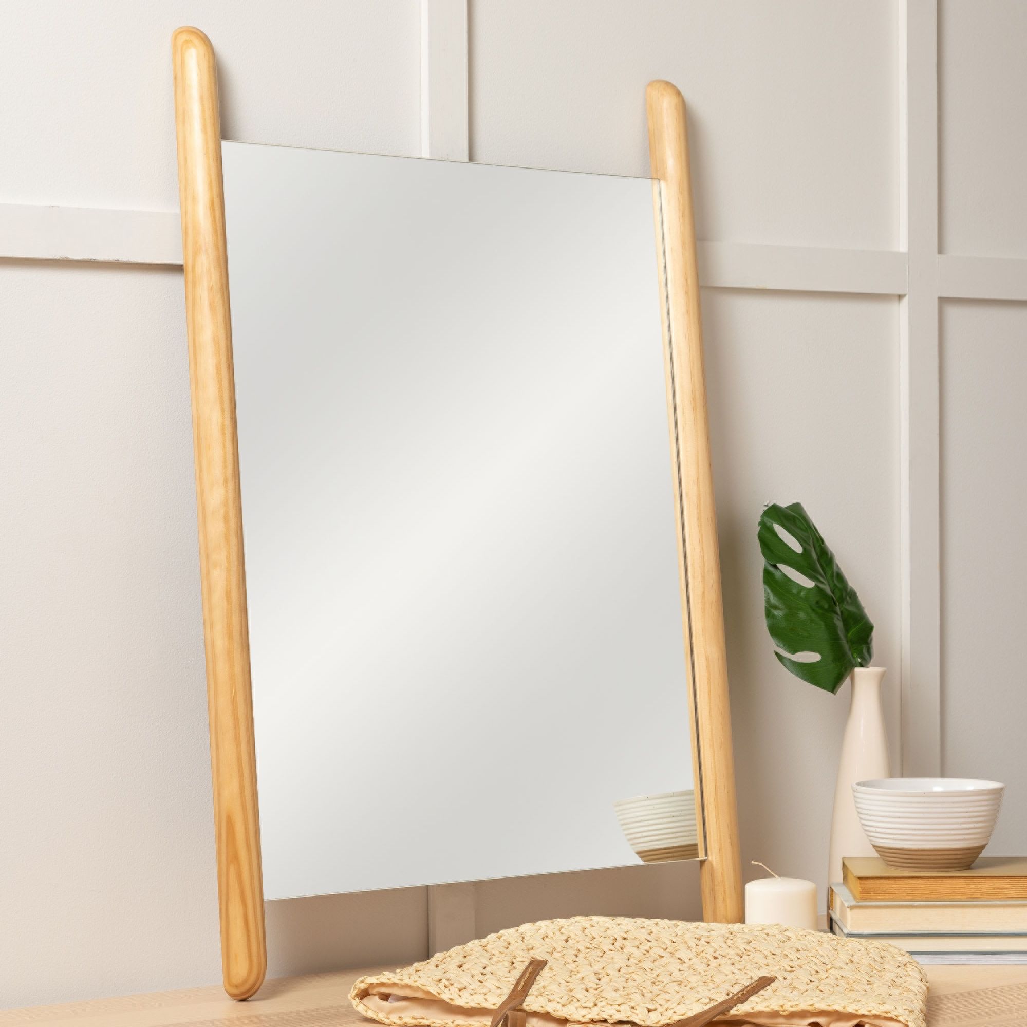 Cooper Classics Coraline Natural Wood 24" x 36" Wall Mirror