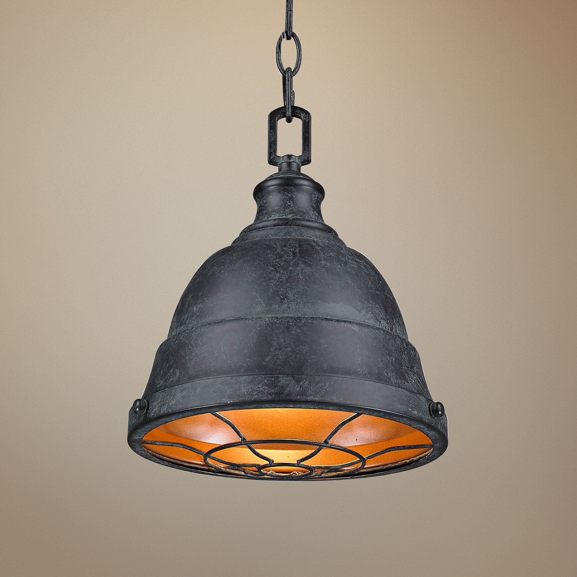 Bartlett 9 1/4" Wide Black Patina Mini Pendant