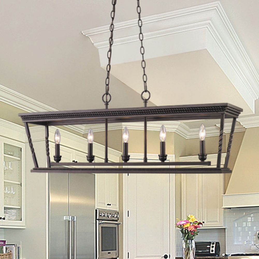 Davenport 41"W Etruscan Bronze Kitchen Island Light Pendant