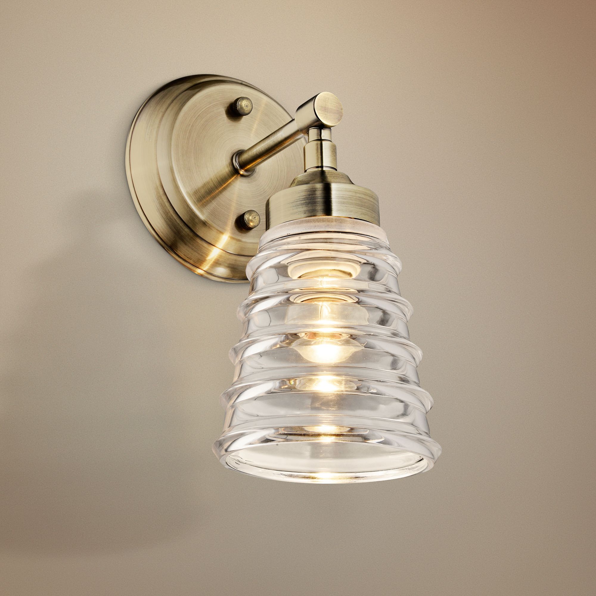 Varaluz Amherst 11" High Antique Brass Wall Sconce