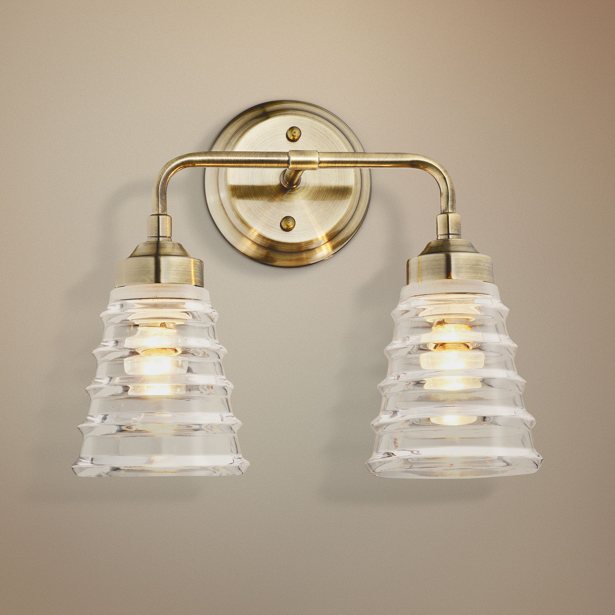 Varaluz Amherst 11" High 2-Light Antique Brass Wall Sconce