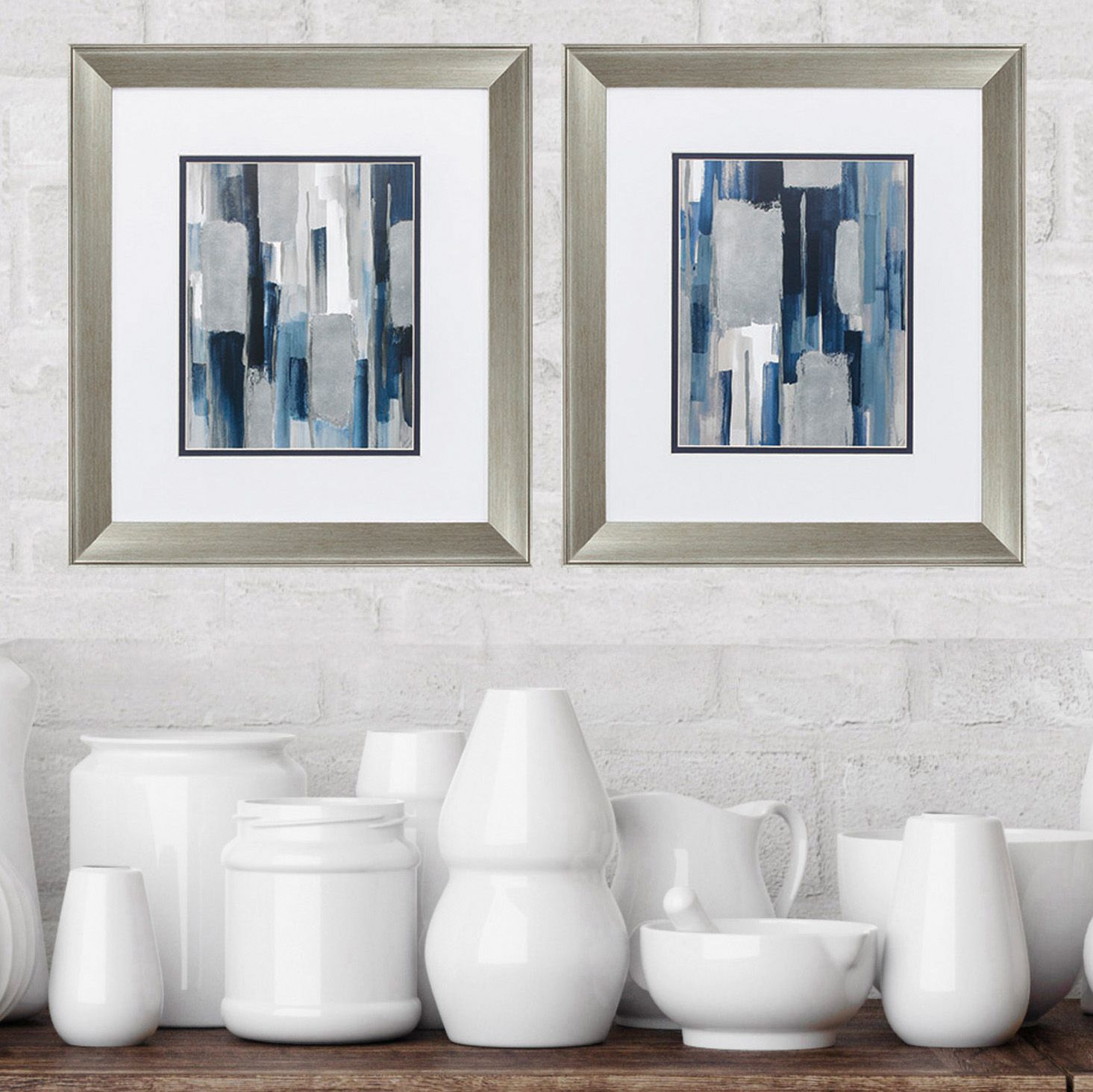Mirage 18" High 2-Piece Framed Wall Art Set