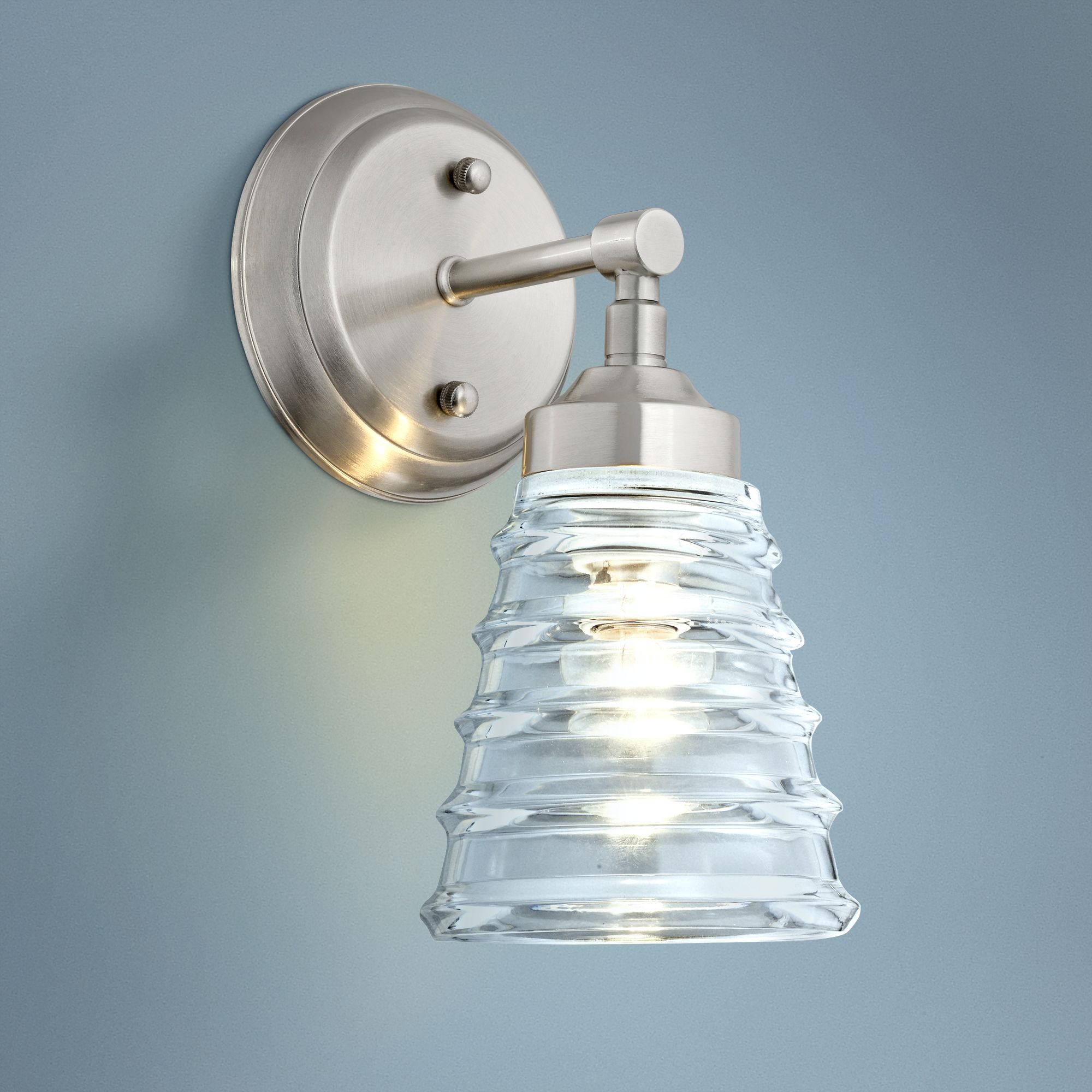 Varaluz Amherst 11" High Brushed Nickel Wall Sconce