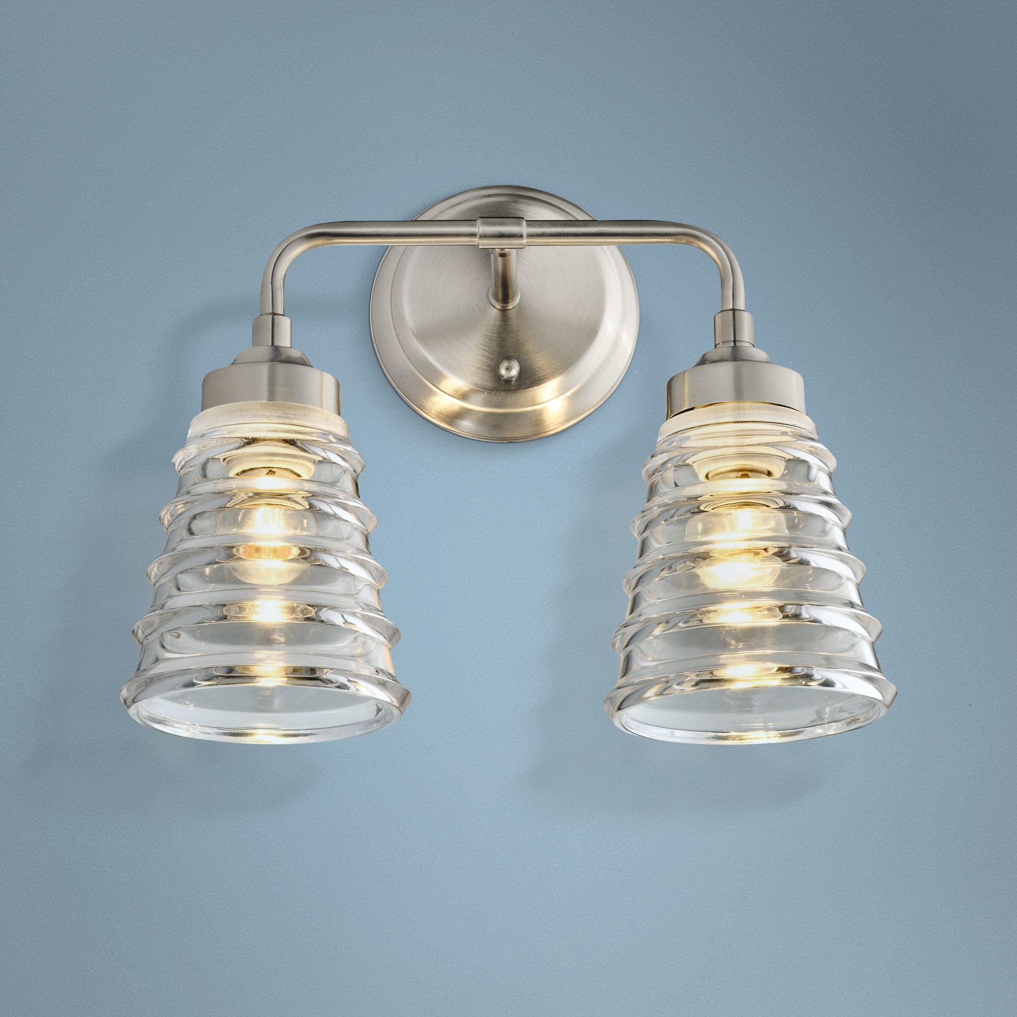 Varaluz Amherst 11" High 2-Light Brushed Nickel Wall Sconce