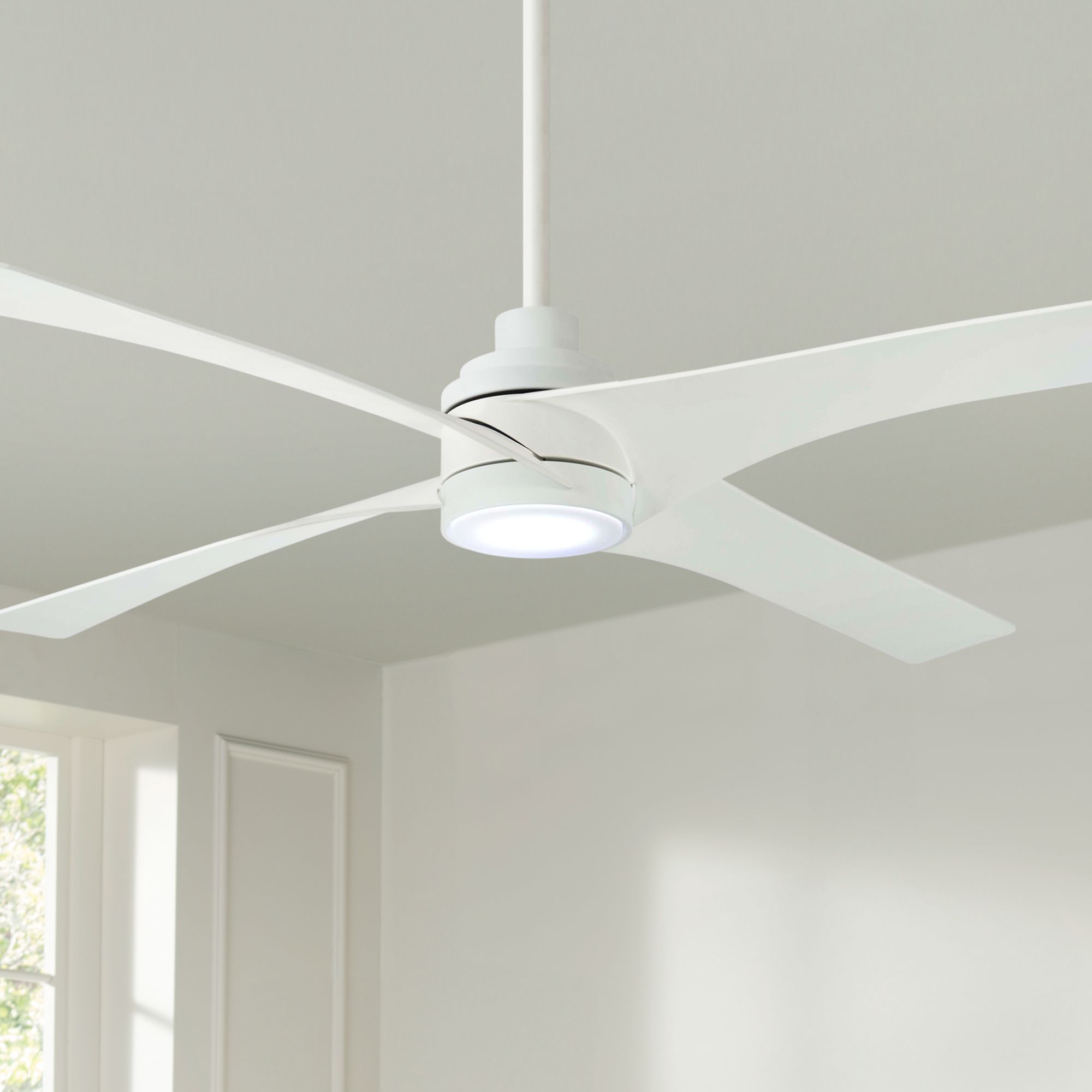 56" Minka Aire Swept Flat White LED Ceiling Fan