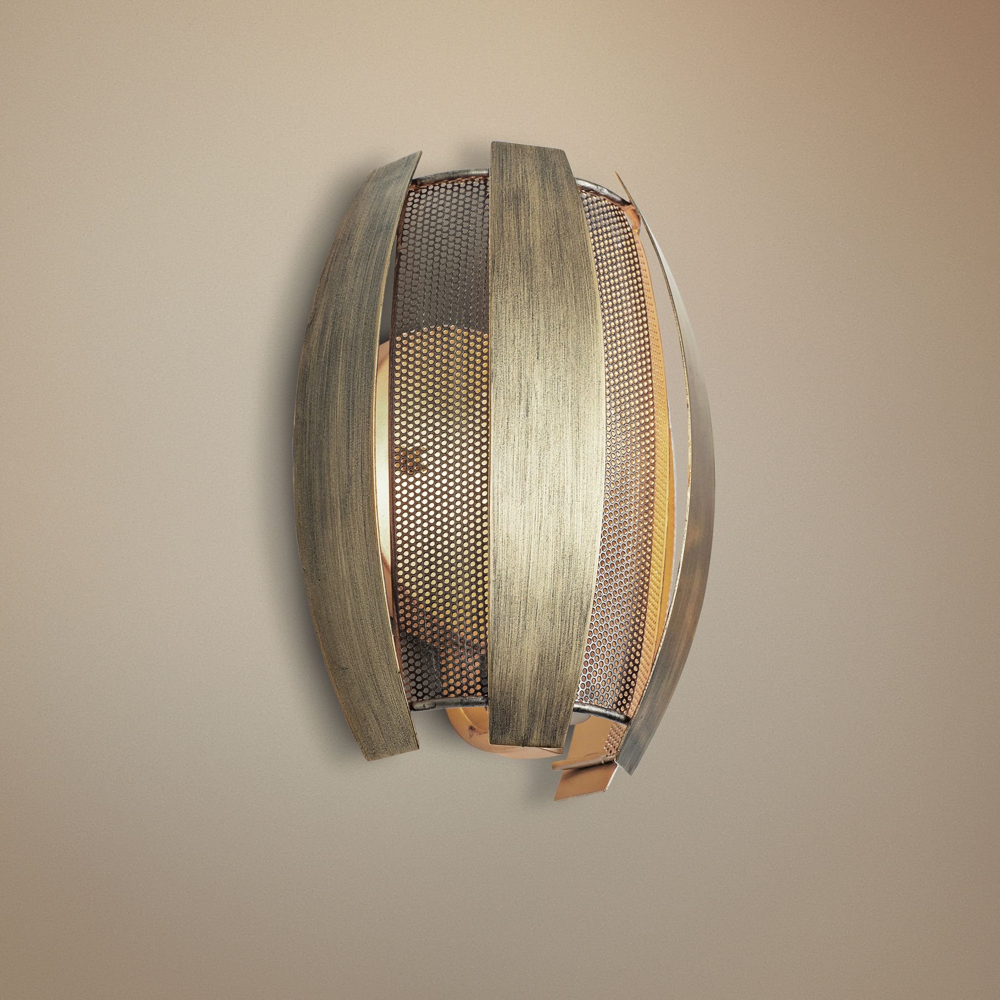 Varaluz Sawyers Bar 9" High Havana Gold Wall Sconce