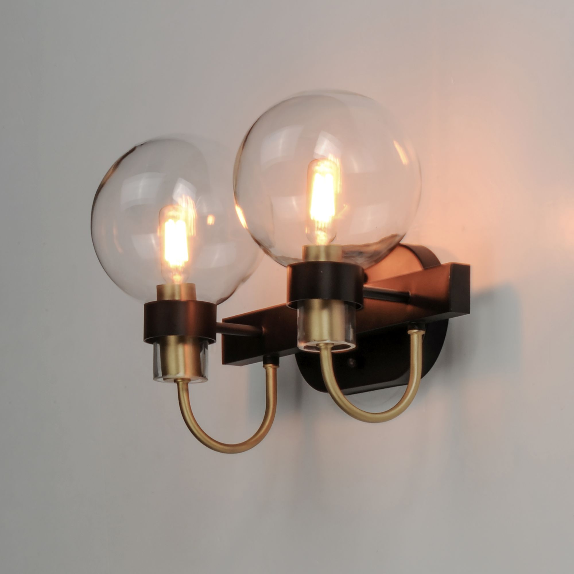 Bauhaus 16" Wide Bronze 2-Light Bath Light