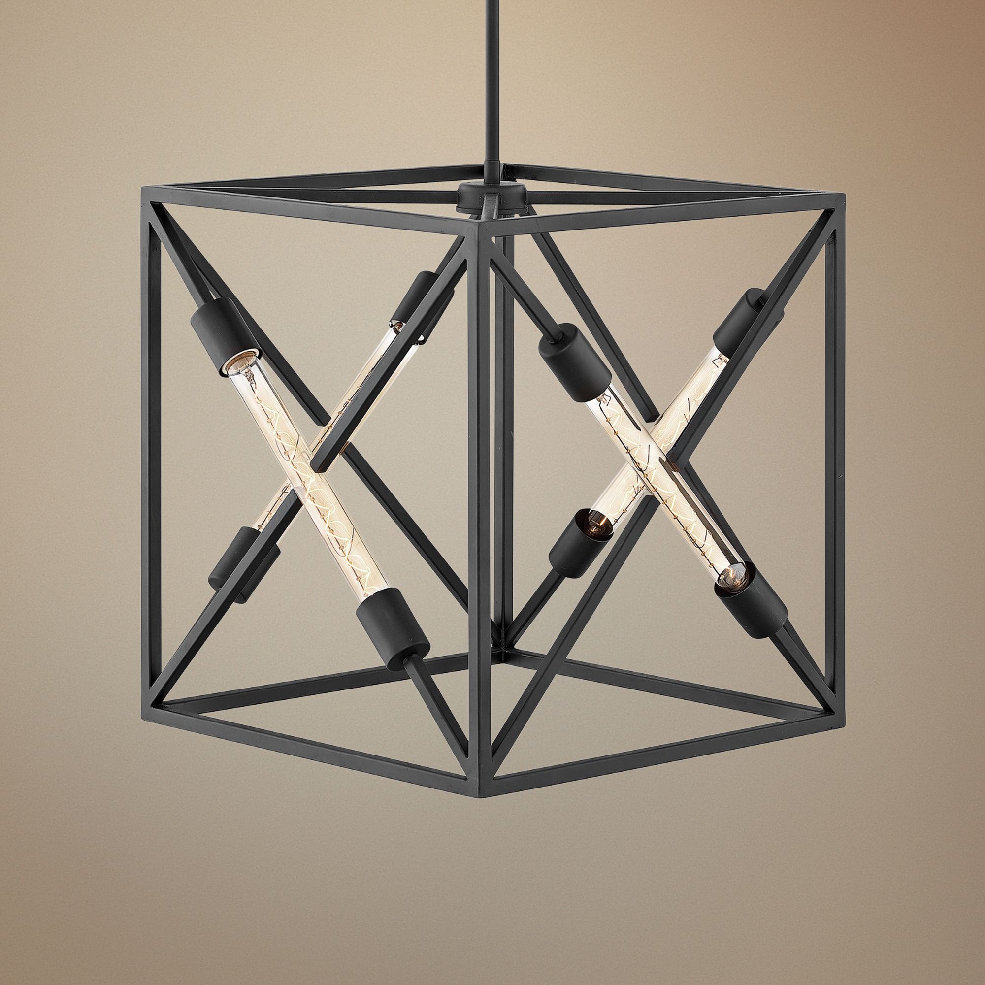 Hinkley Hewitt 18" Wide Satin Black 4-Light Pendant