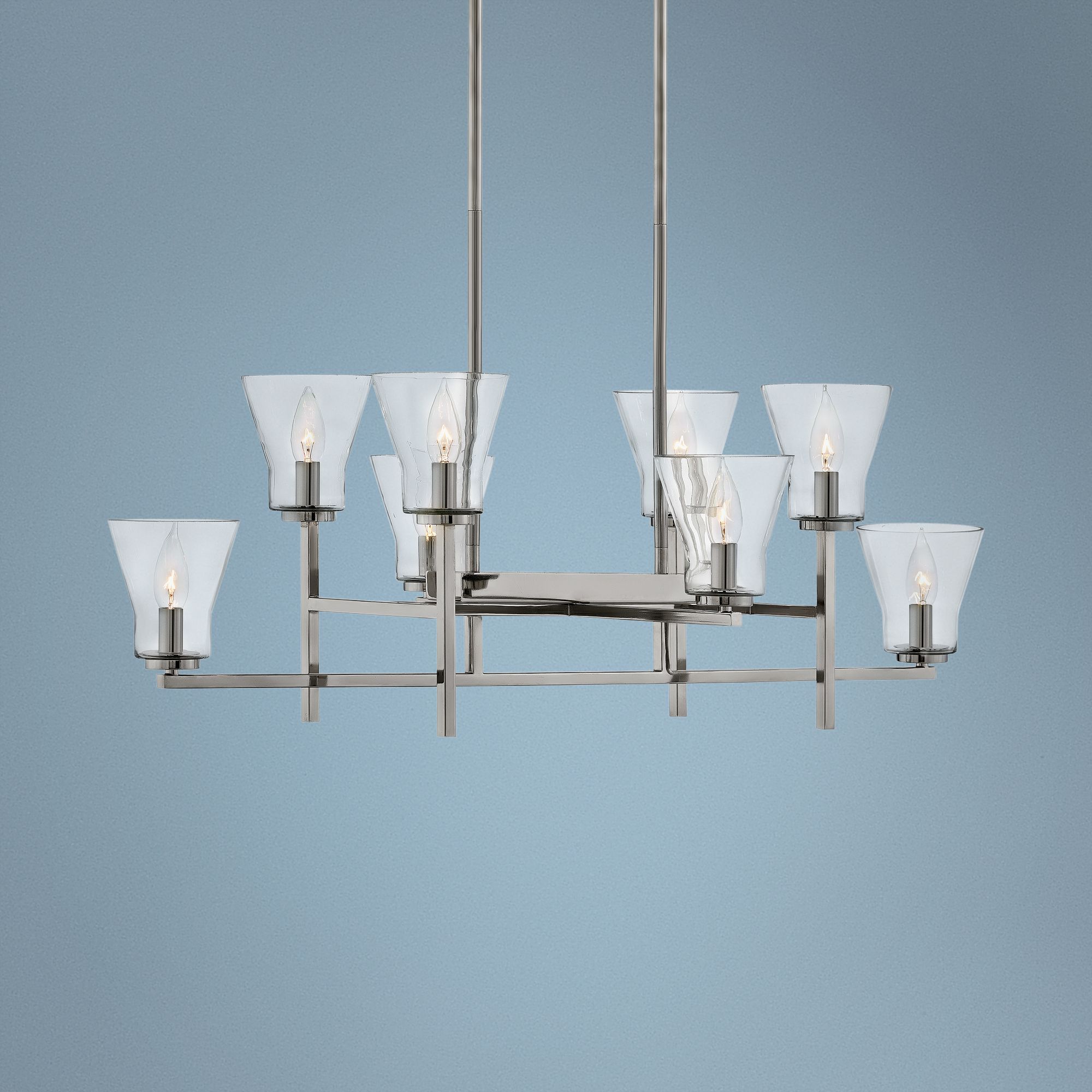 sleek minimalist island chandelier