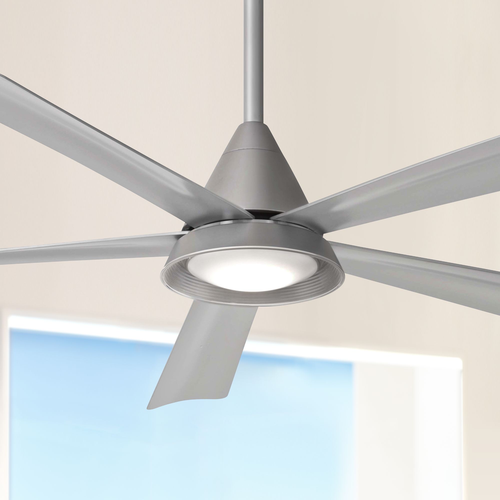 54 Minka Aire Cone Silver Wet Led Ceiling Fan