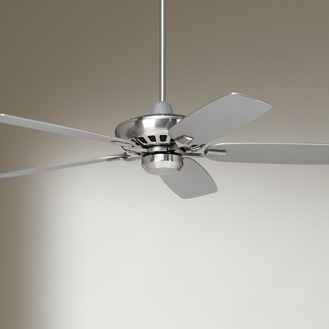 52 Casa Vieja Journey Brushed Nickel Ceiling Fan 60x52 Lamps