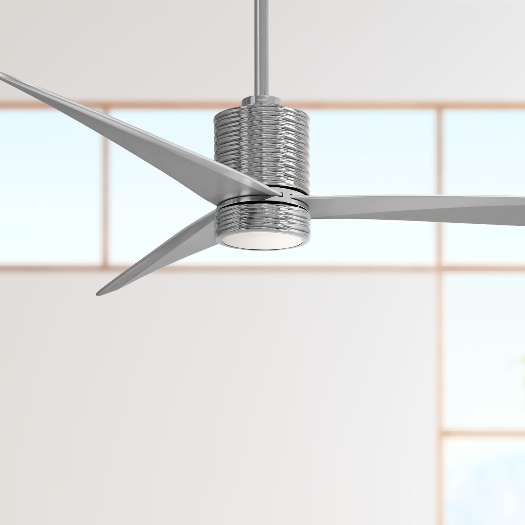 Chrome Minka Aire Ceiling Fan With Light Kit Ceiling Fans