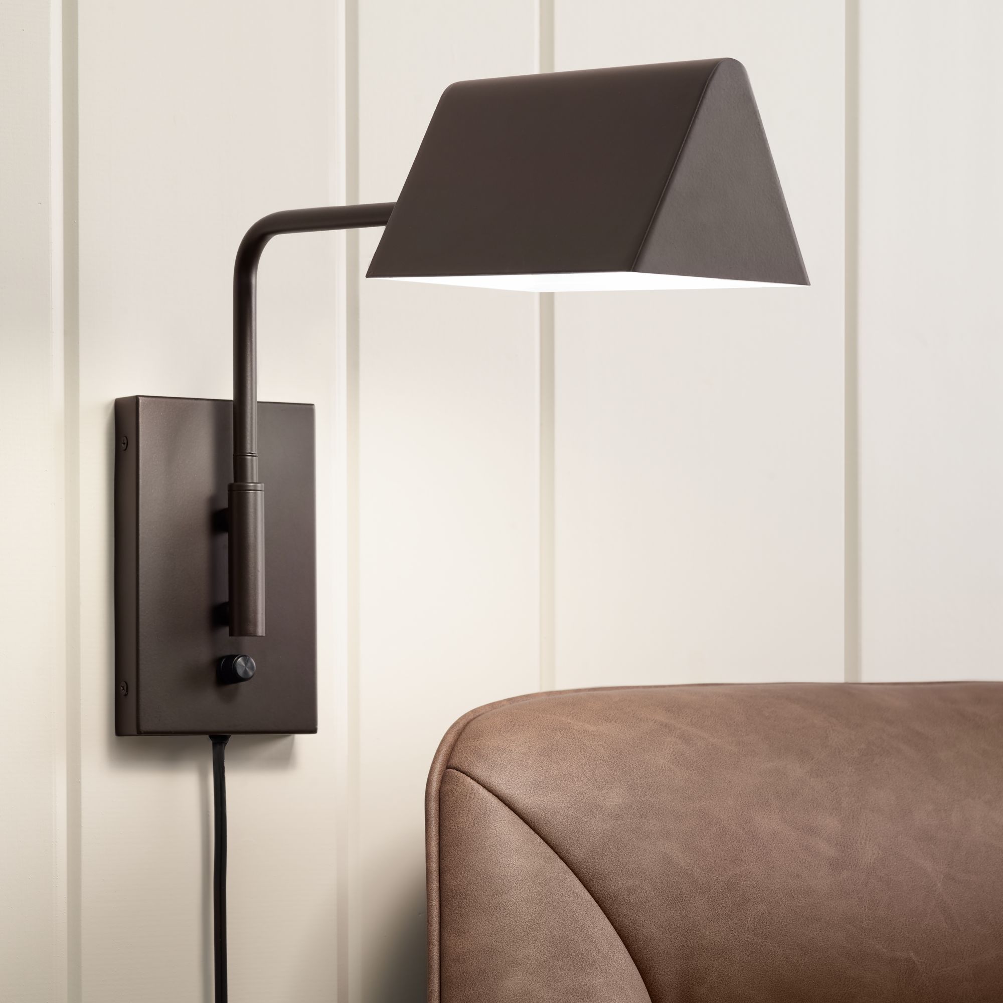 Jenson Bronze Pharmacy Swing Arm Wall Lamp