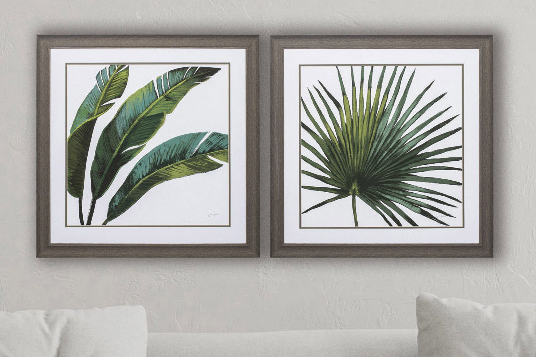 Welcome To Paradise 27" Square Framed Wall Art Set of 2