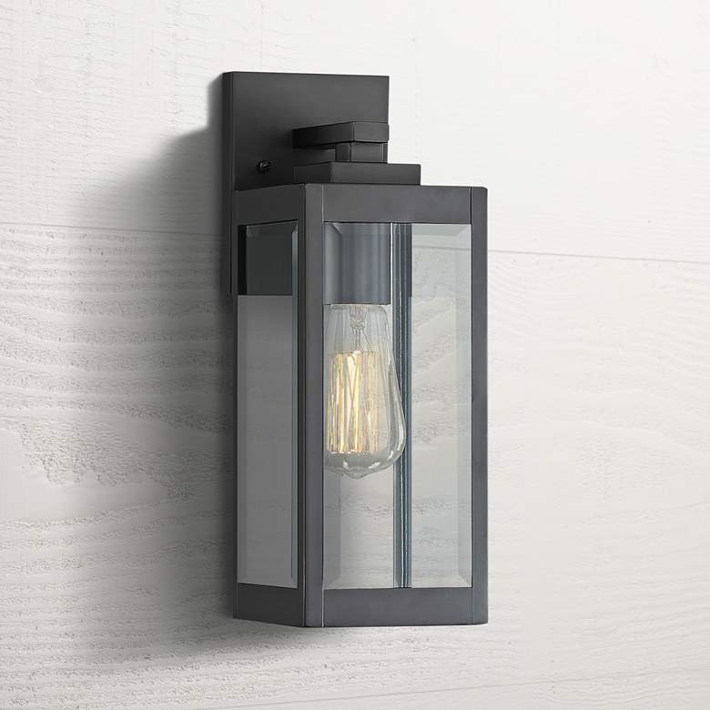 Quoizel Westover 14 1/4&quot; High Earth Black Outdoor Wall Light