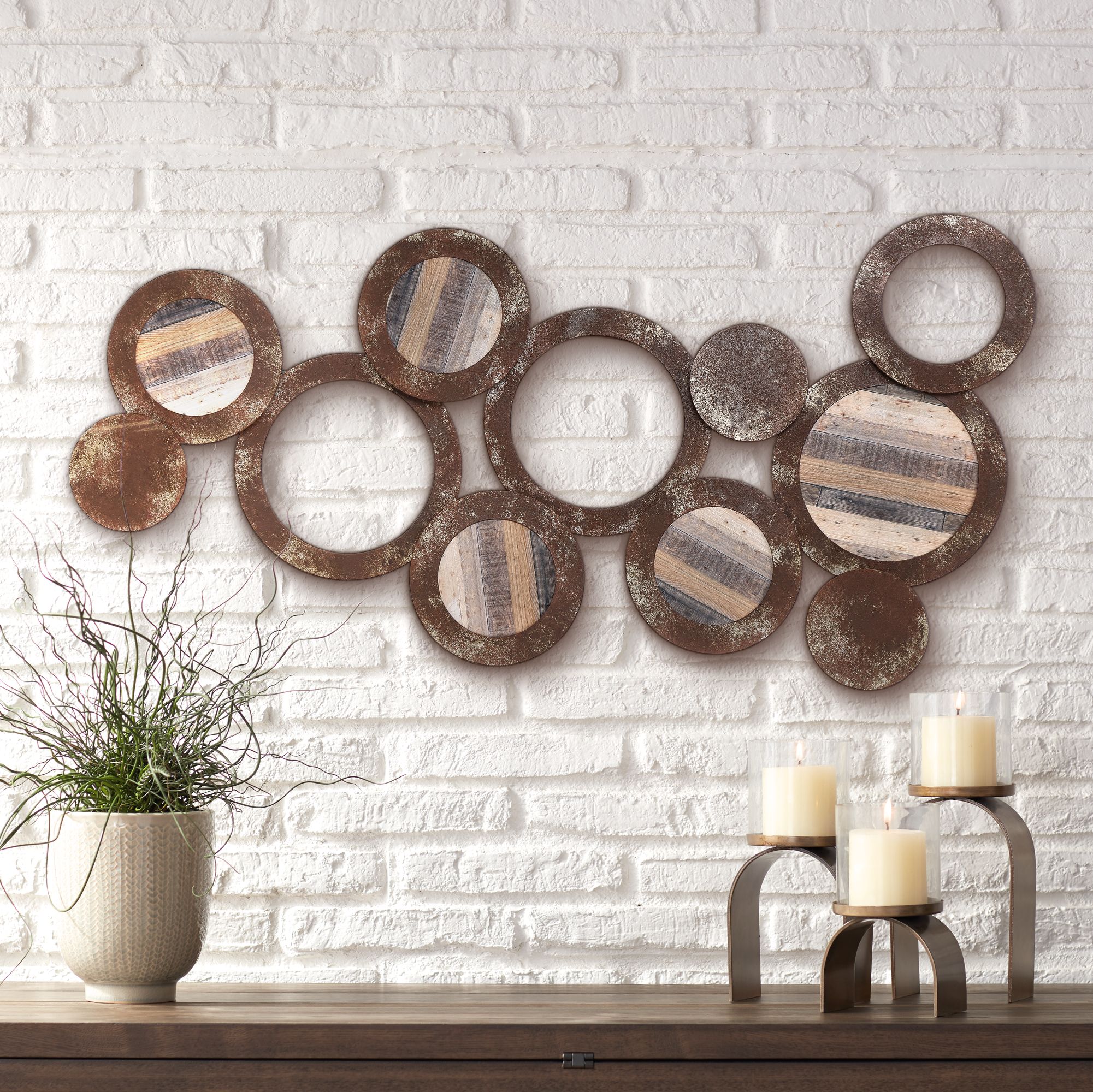 Industrial Rings 40 1/4" Wide Metal Wall Art