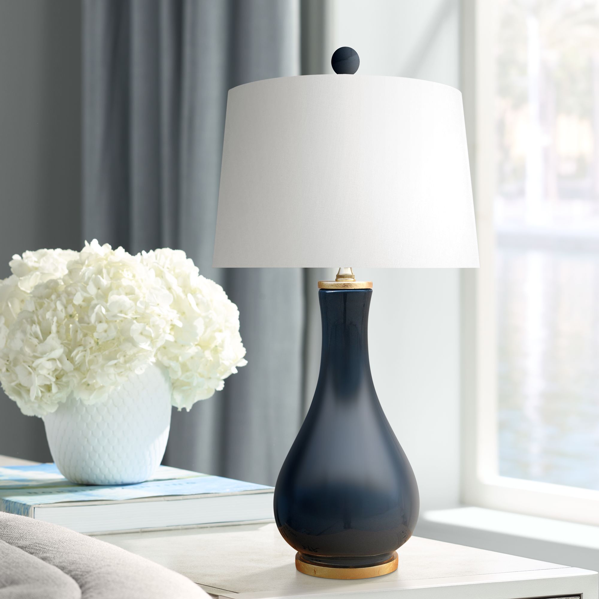 navy blue table lamps