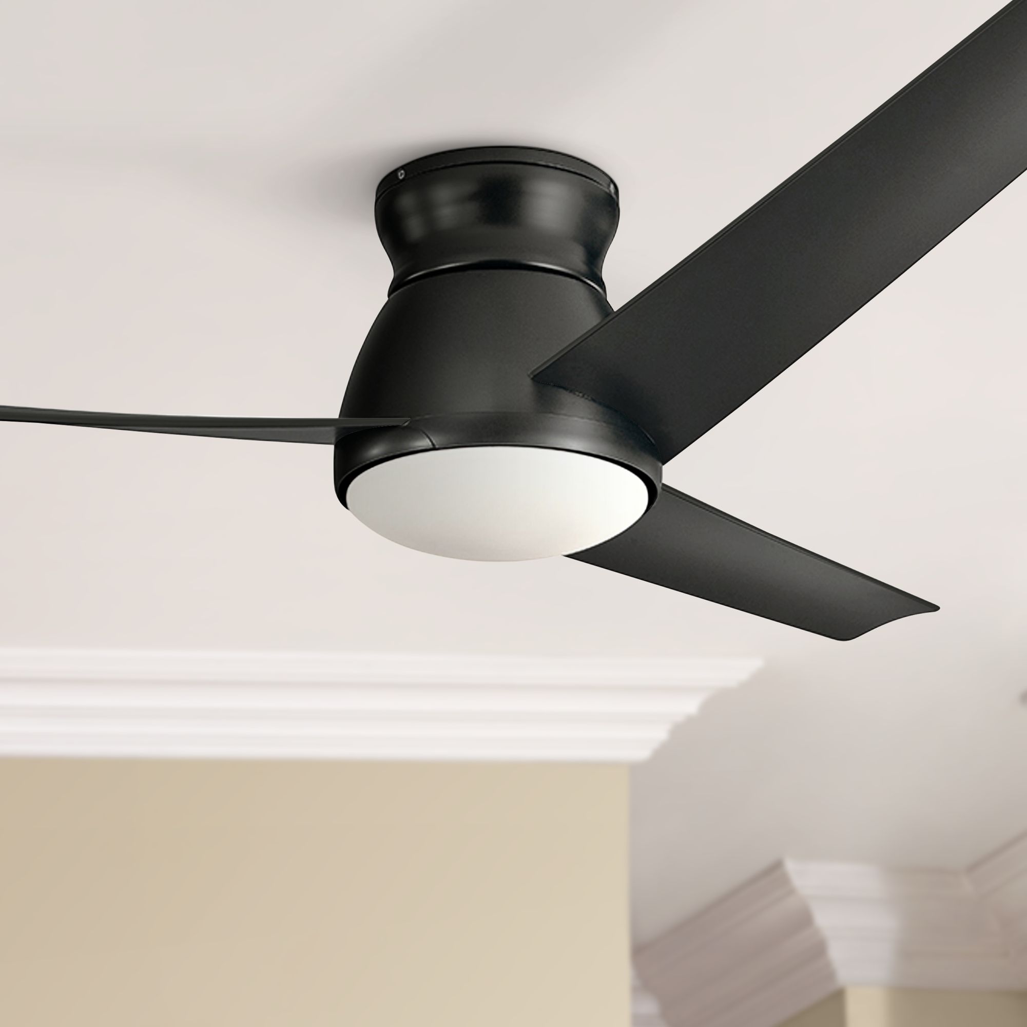 Black Hugger Flush Mount Ceiling Fans Lamps Plus