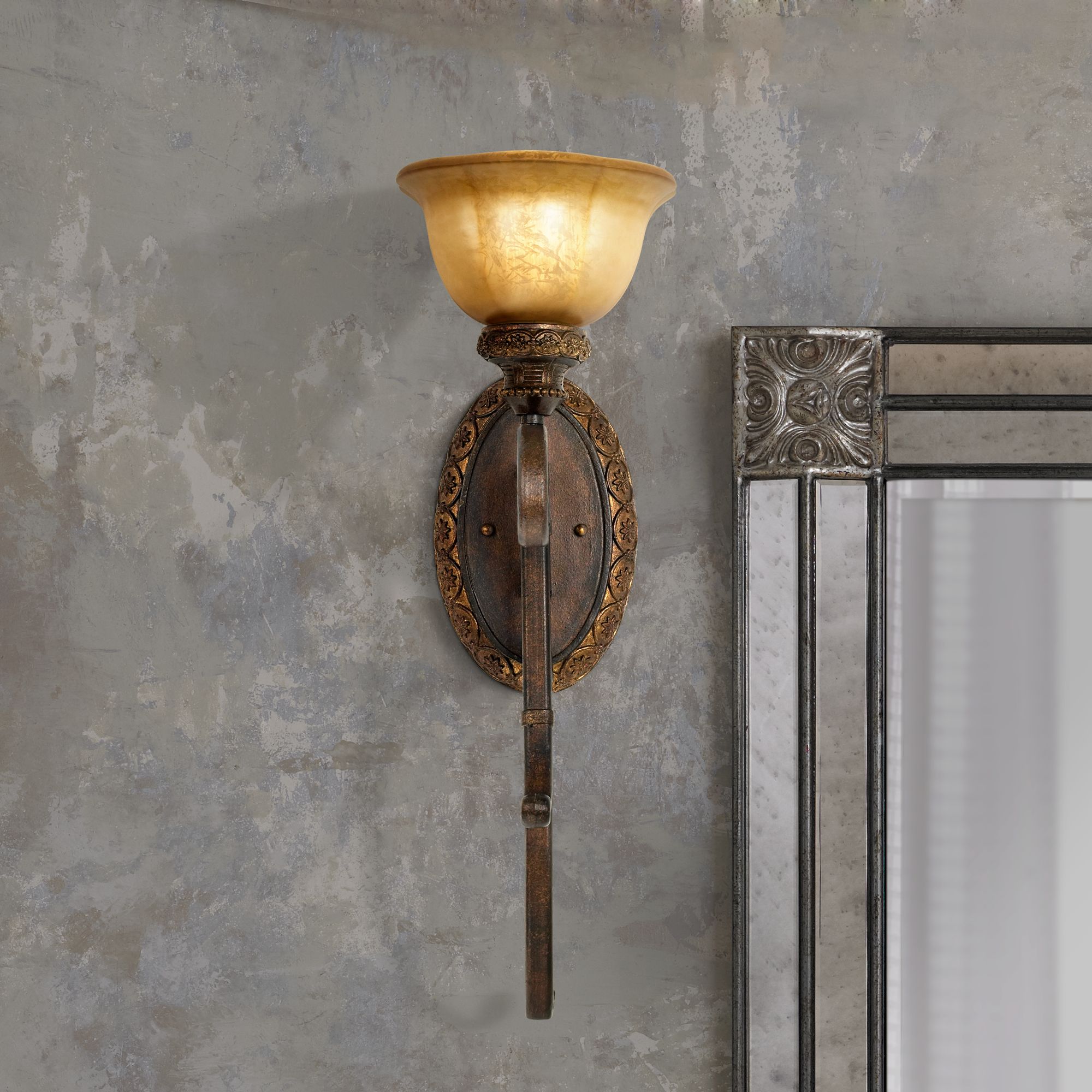 Illuminati Collection 23" High Bronze Wall Sconce