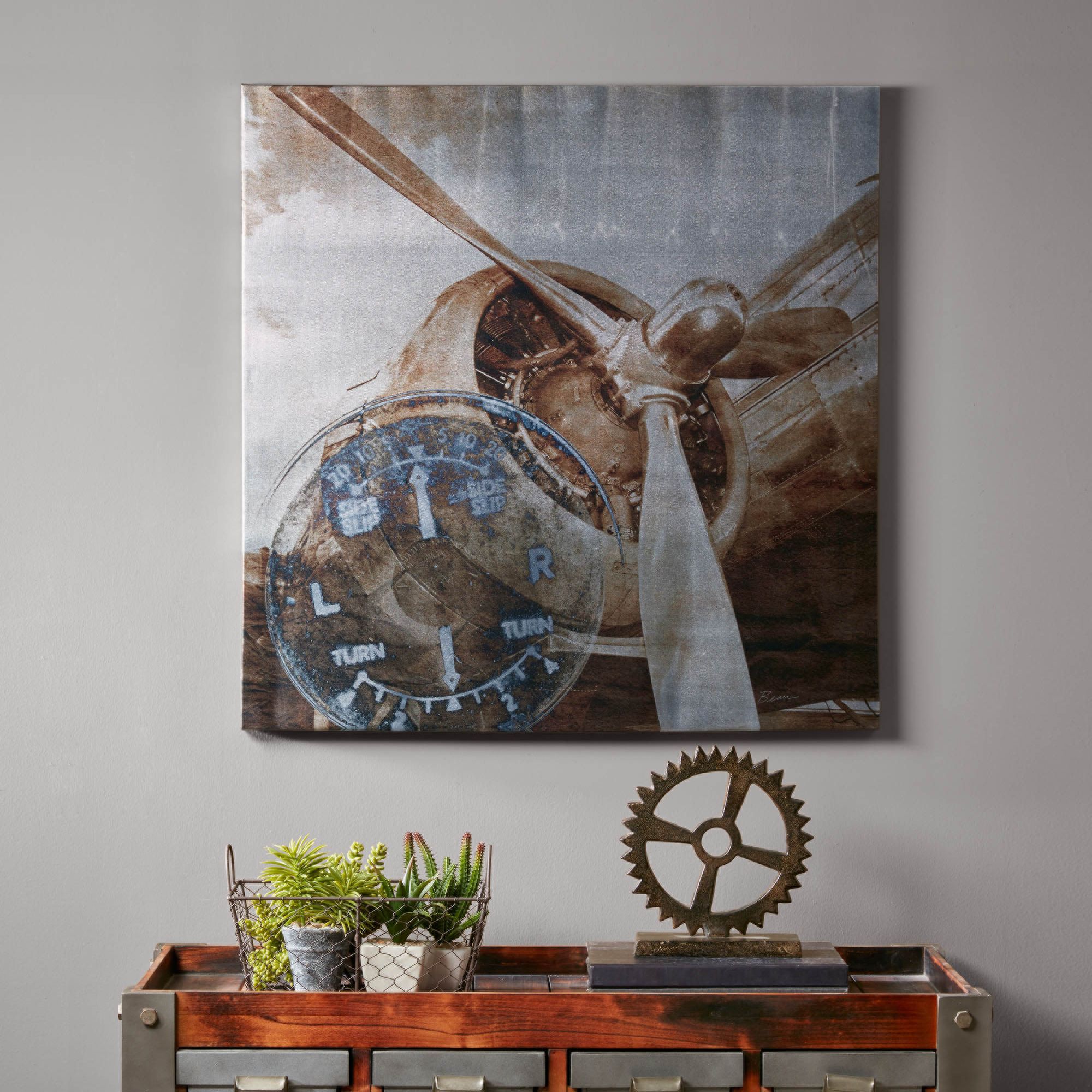 INK + IVY History Of Aviation II 30" High Canvas Wall Art