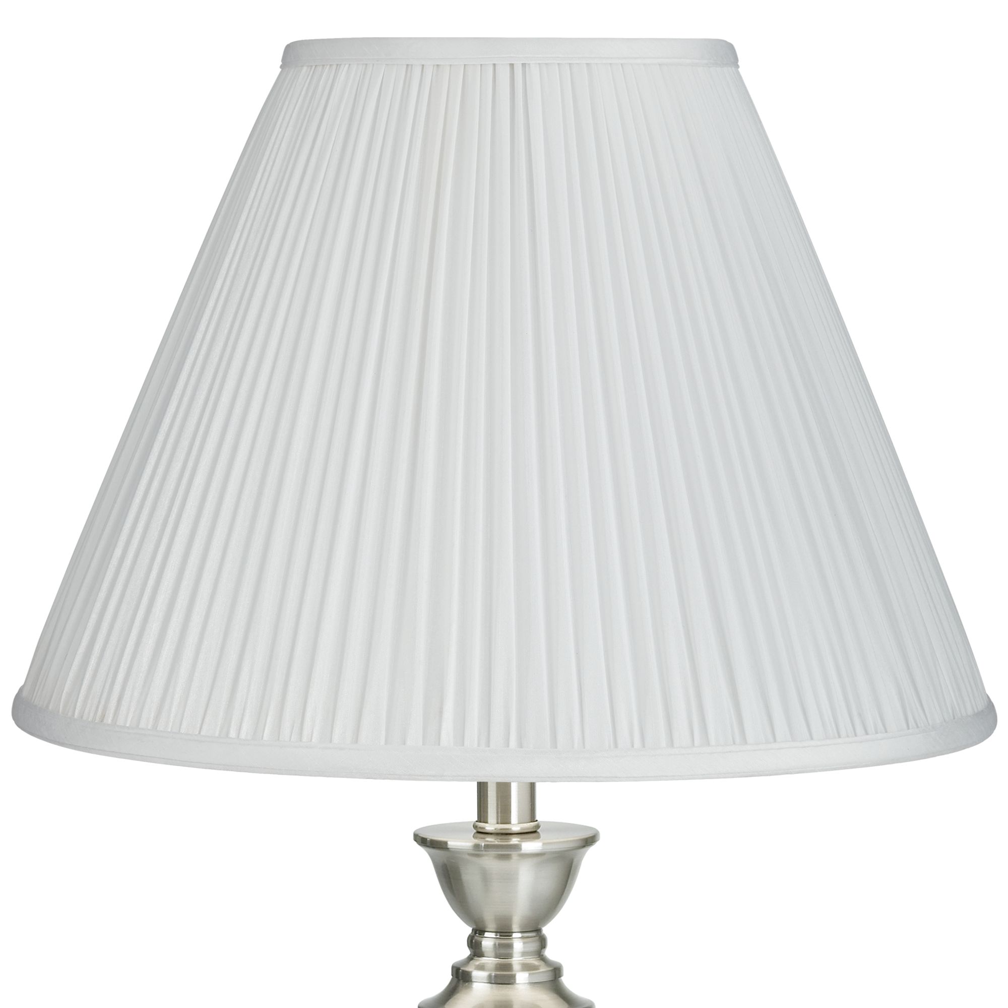 white pleated lamp shade