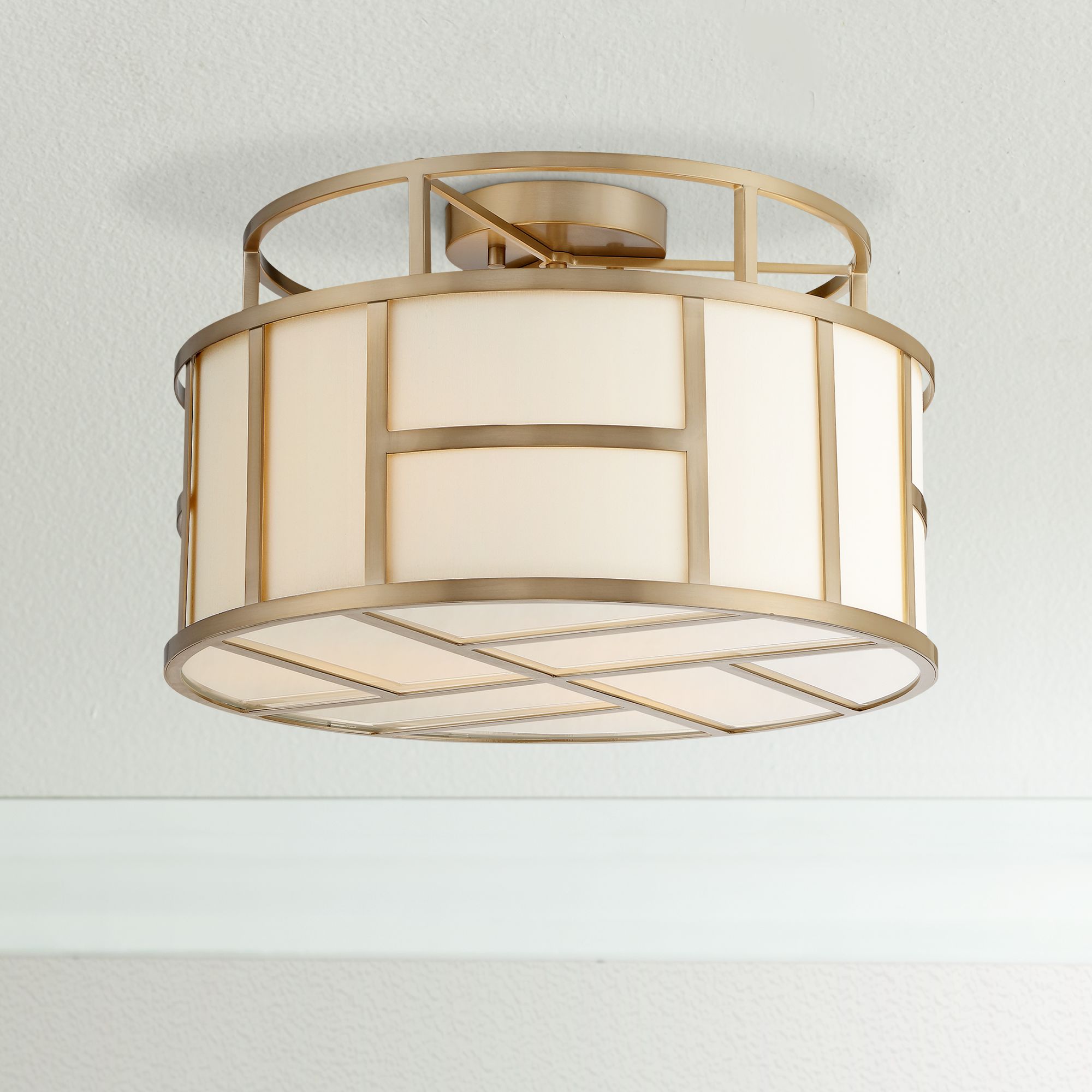 Crystorama Danielson 16 1/2" Wide Vibrant Gold Ceiling Light