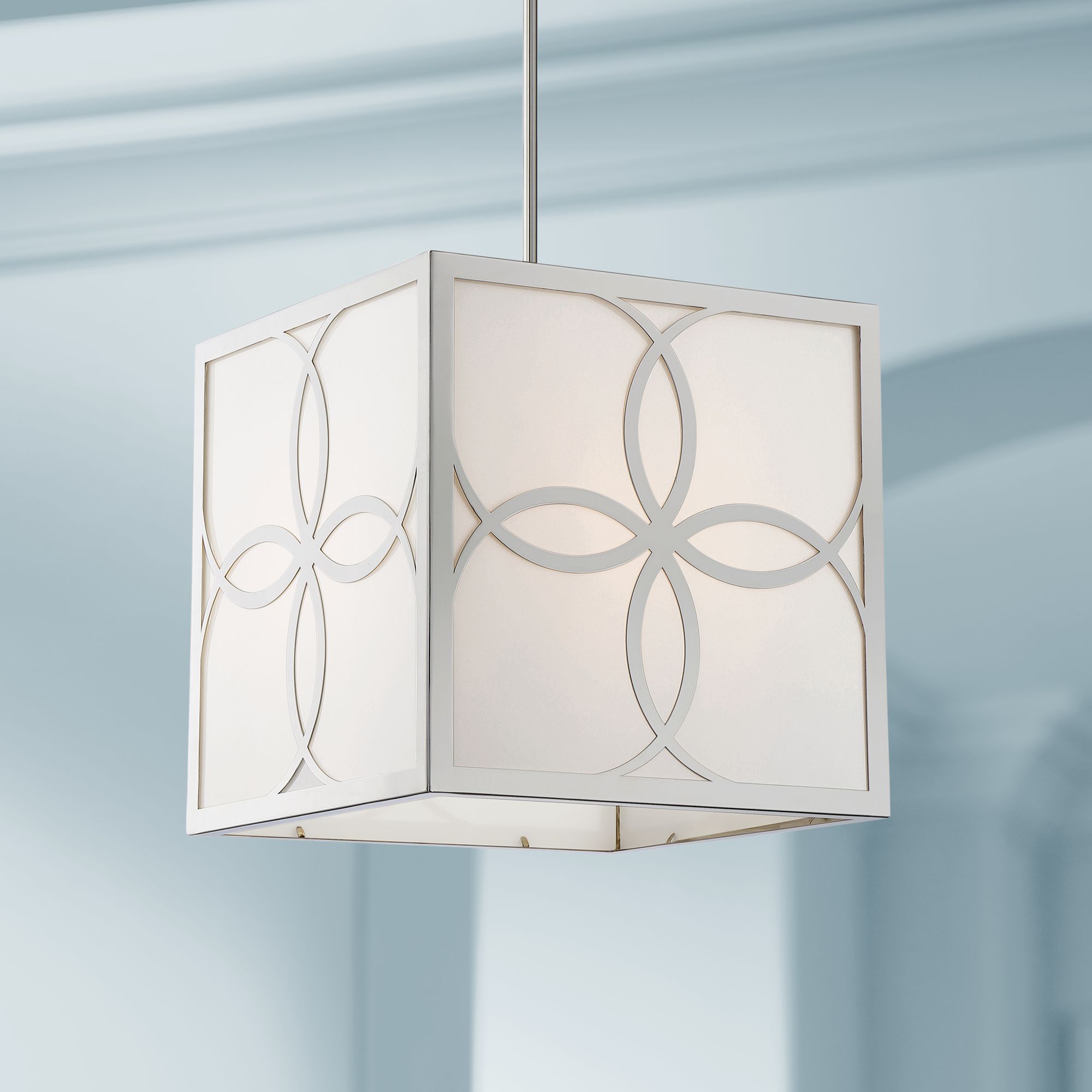 Crystorama Anniversary 16"W Polished Nickel Pendant Light