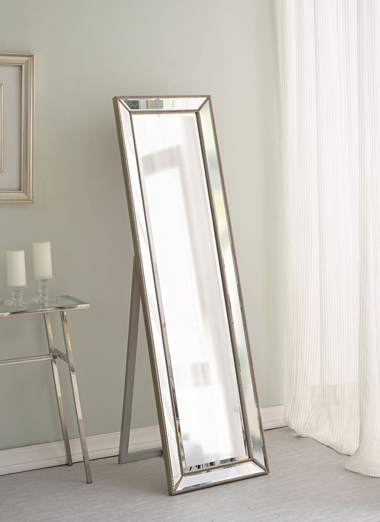 Kenroy Home Ridley Champagne 18 1/4" x 64" Floor Mirror