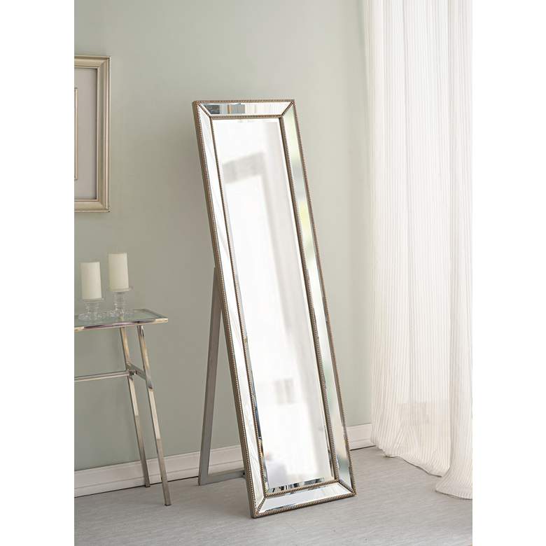 Kenroy Home Ridley Champagne 18 1/4&quot; x 64&quot; Floor Mirror