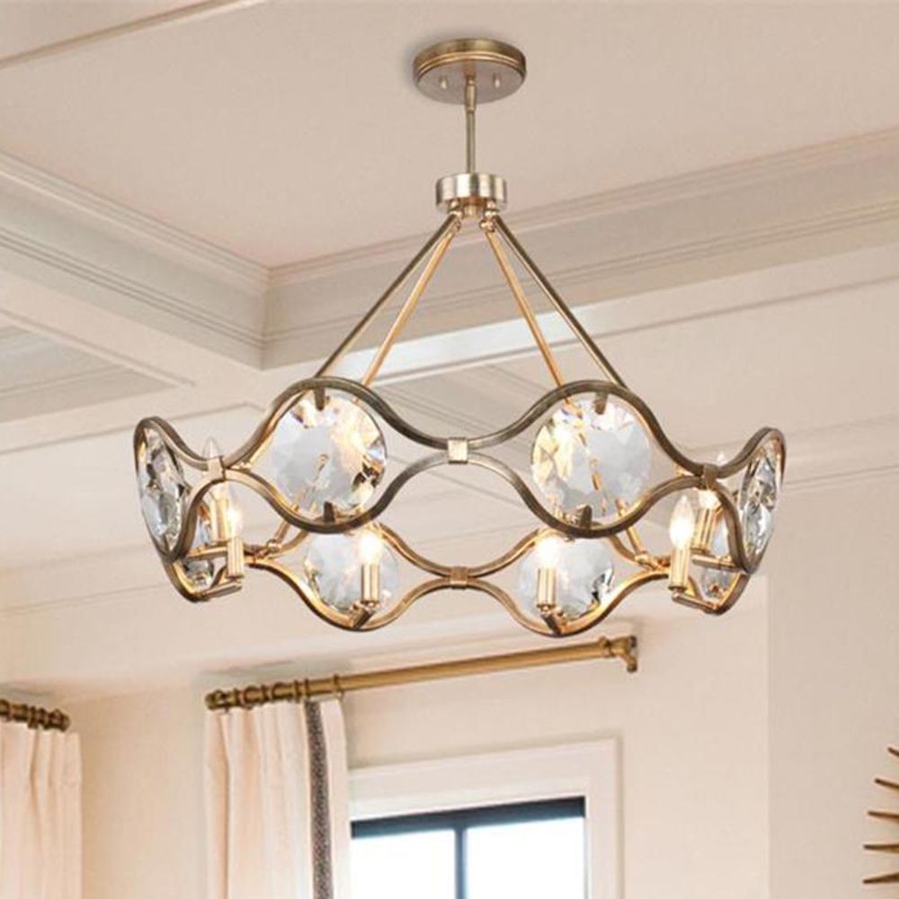 Quincy 29 1/2" Wide Distressed Twilight 8-Light Chandelier