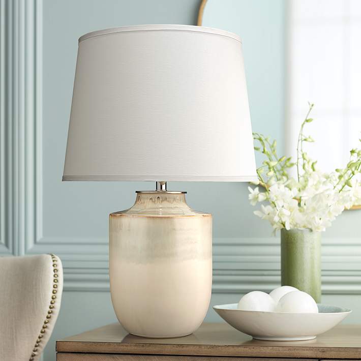 Jamie Young Lagoon Cream Ombre Ceramic, Jamie Young Table Lamps