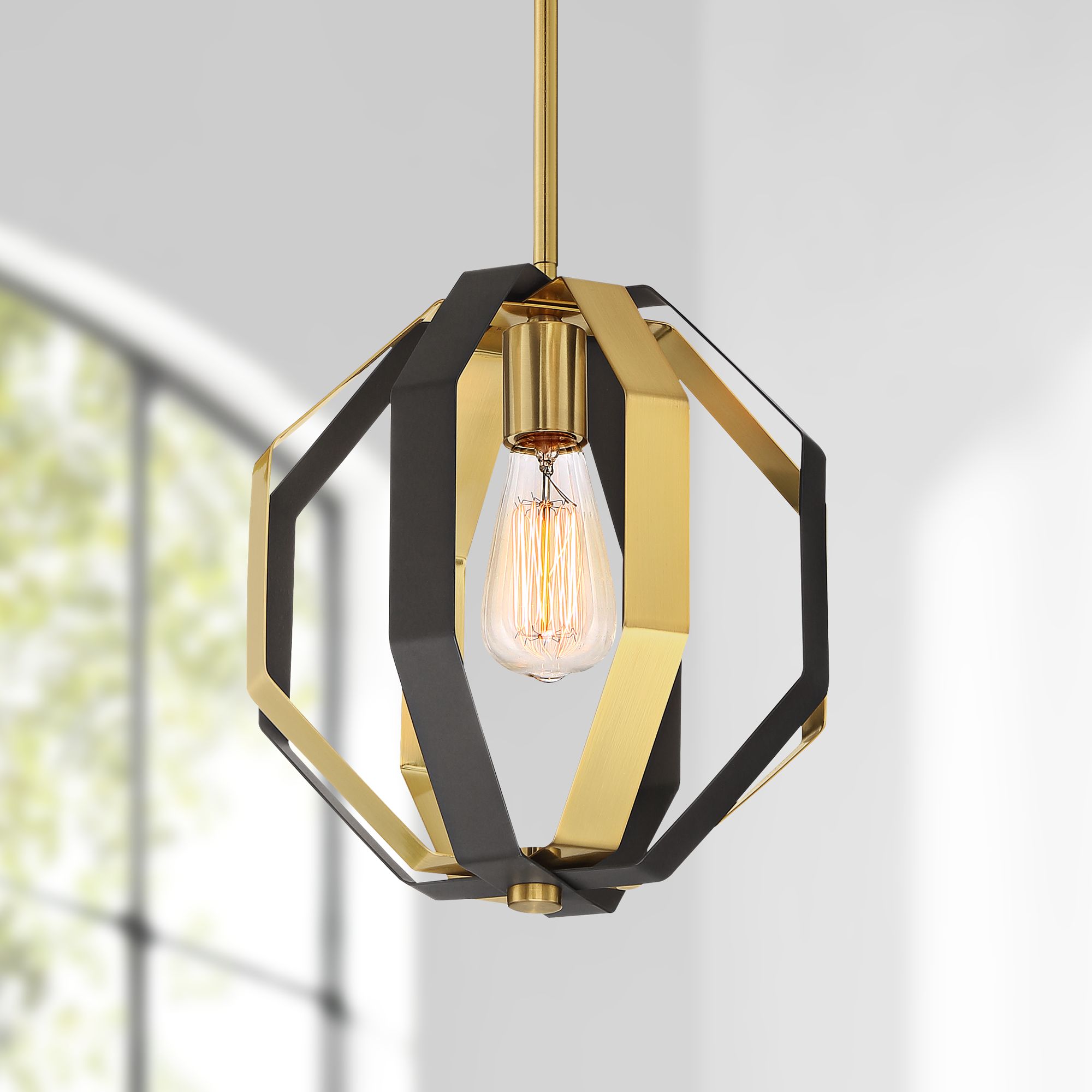 Octo 10 3/4" Wide Bronze and Warm Gold Mini Pendant