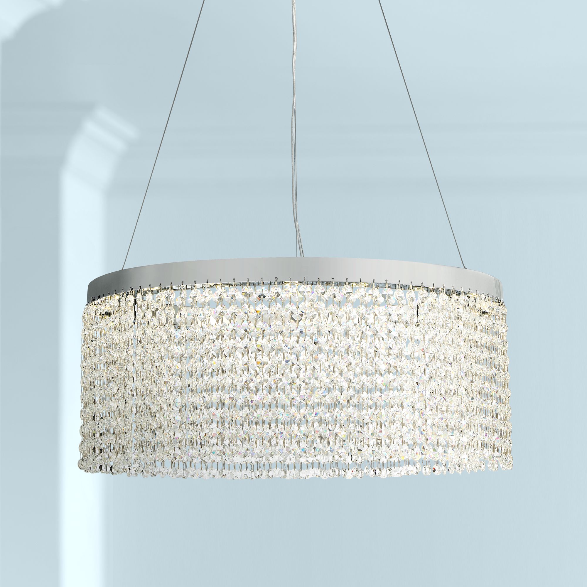Bayley 21 3/4" Wide Chrome LED Crystal Pendant Light