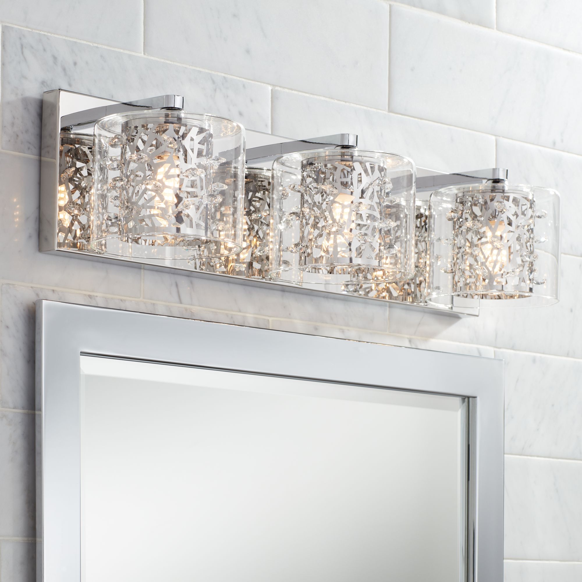 Possini Euro Jungle 20 1/2" Wide Chrome LED Bath Light