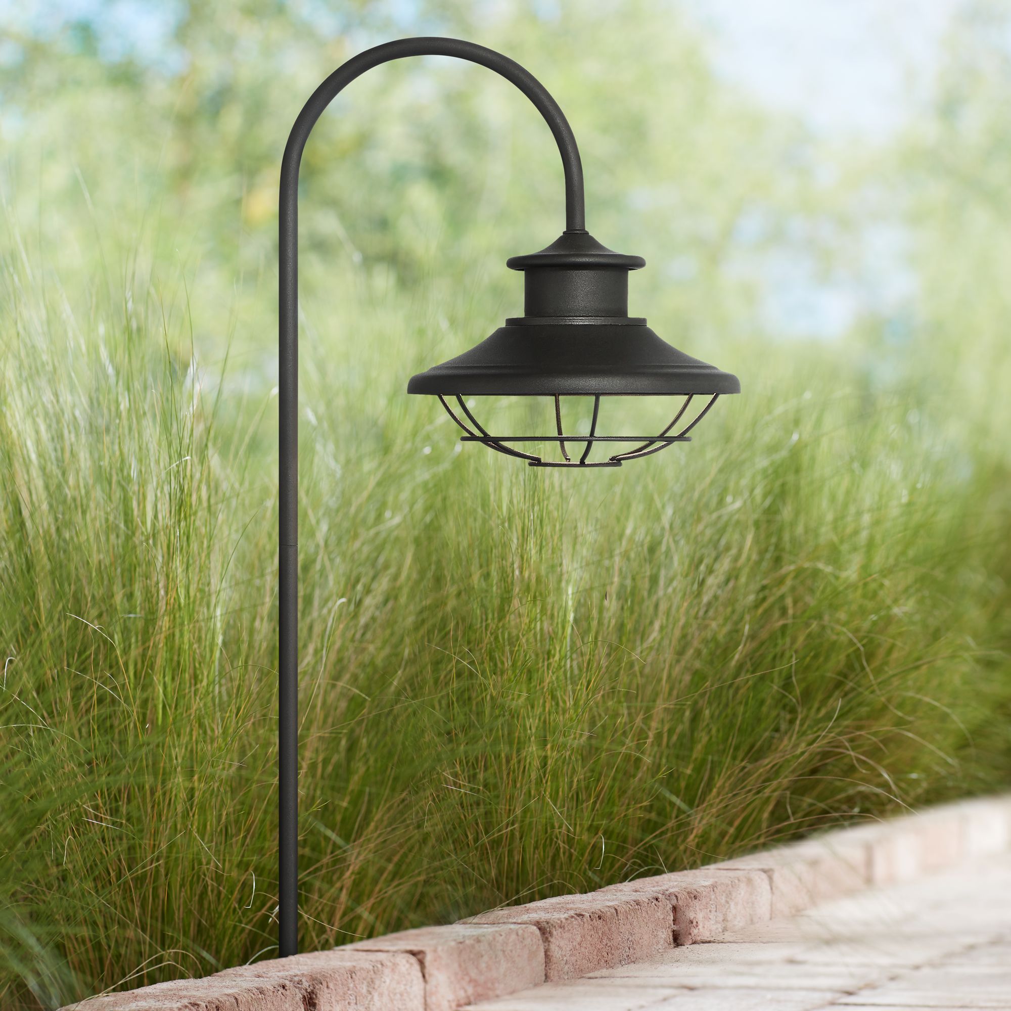 Braden 23 1/2" High Textured Black Outdoor LED Path Light