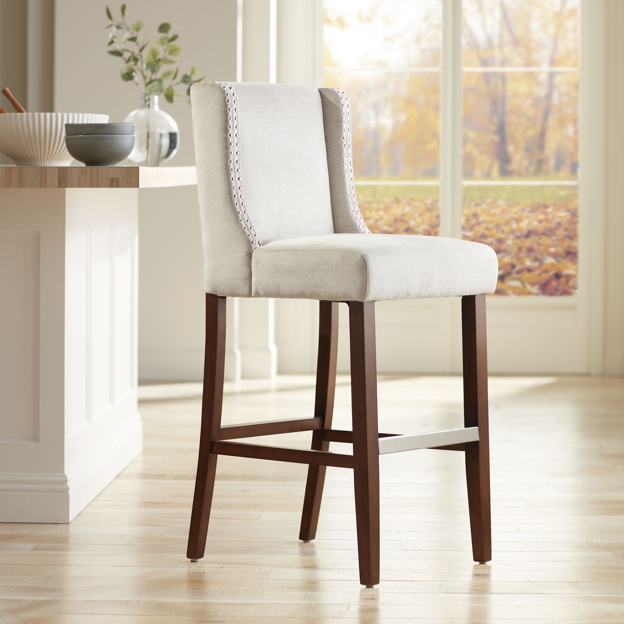 Ethan 30 1/2" Warm Gray Bar Stool