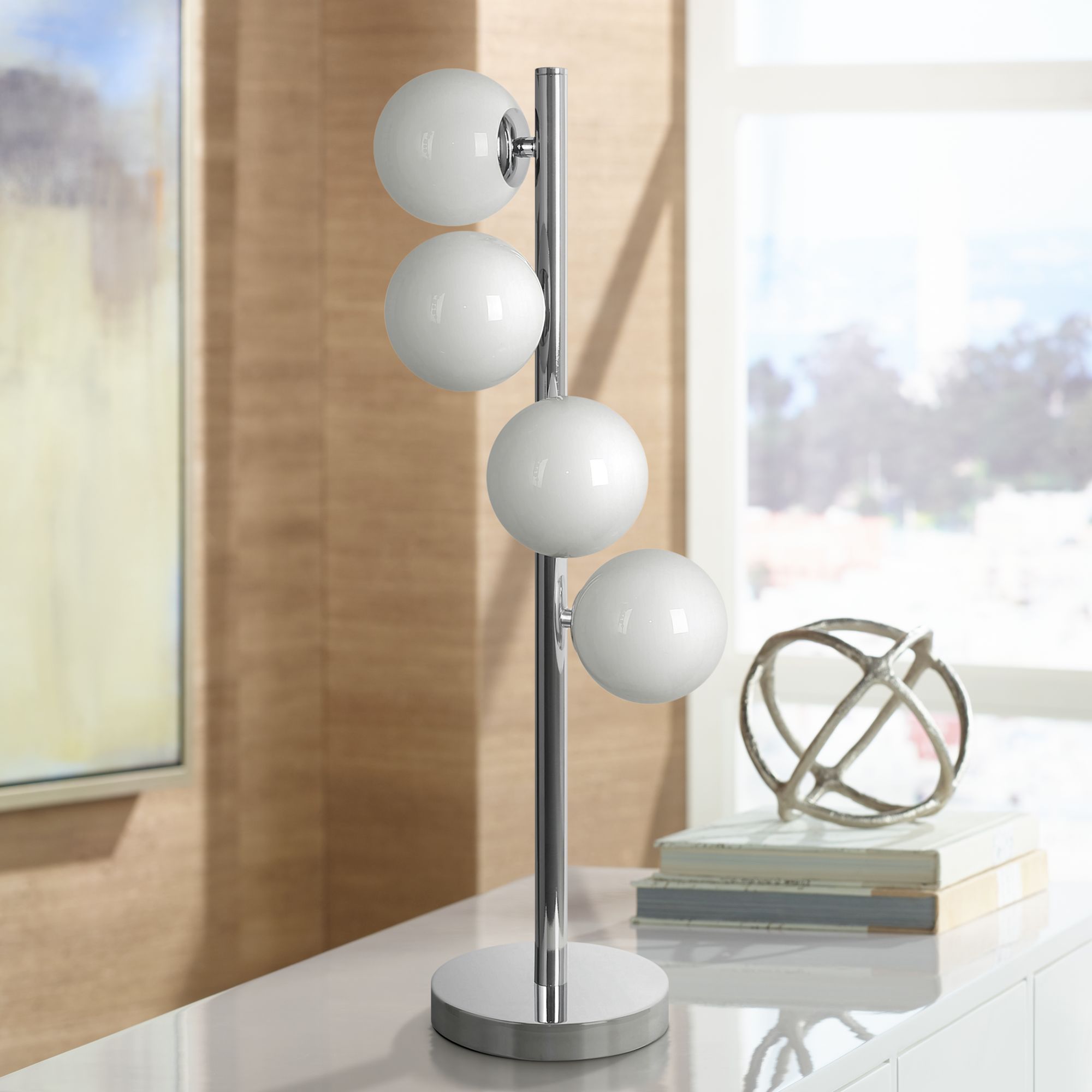 Glasgow Polished Chrome 4-Light Table Lamp