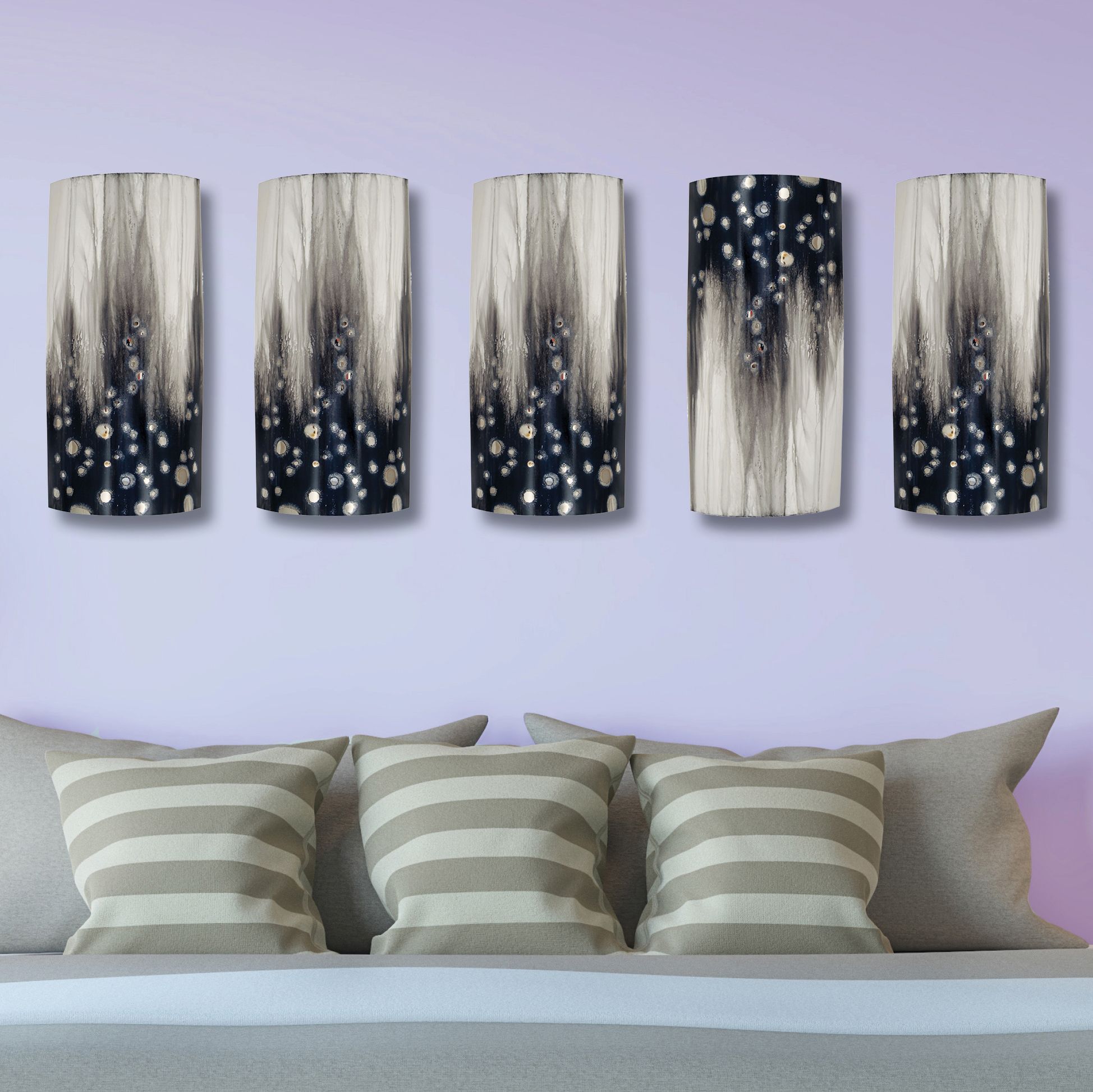 Abyss 30" High 2-Piece Metal Wall Art Set