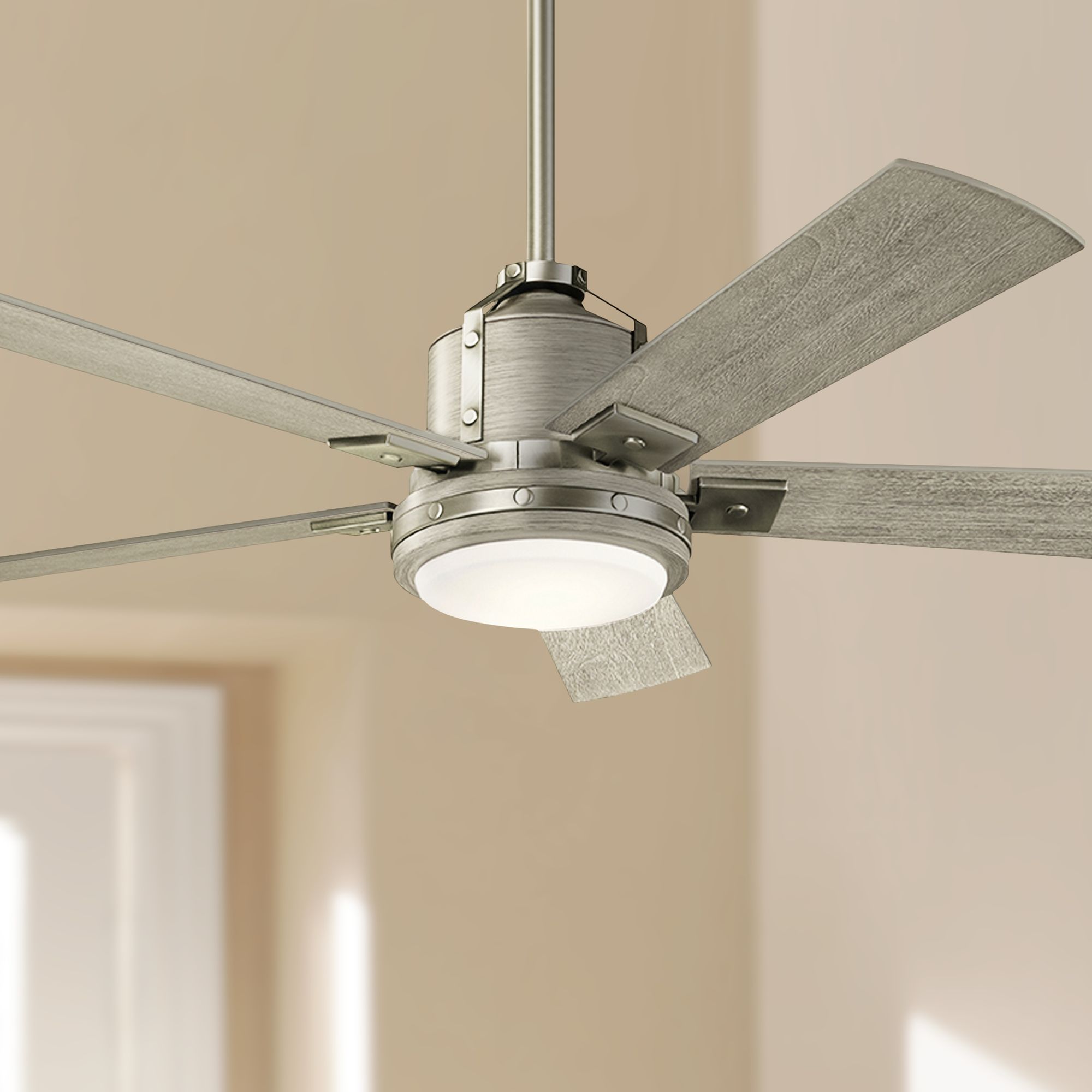 52 Kichler Colerne Brushed Nickel Led Ceiling Fan 63r86 Lamps Plus