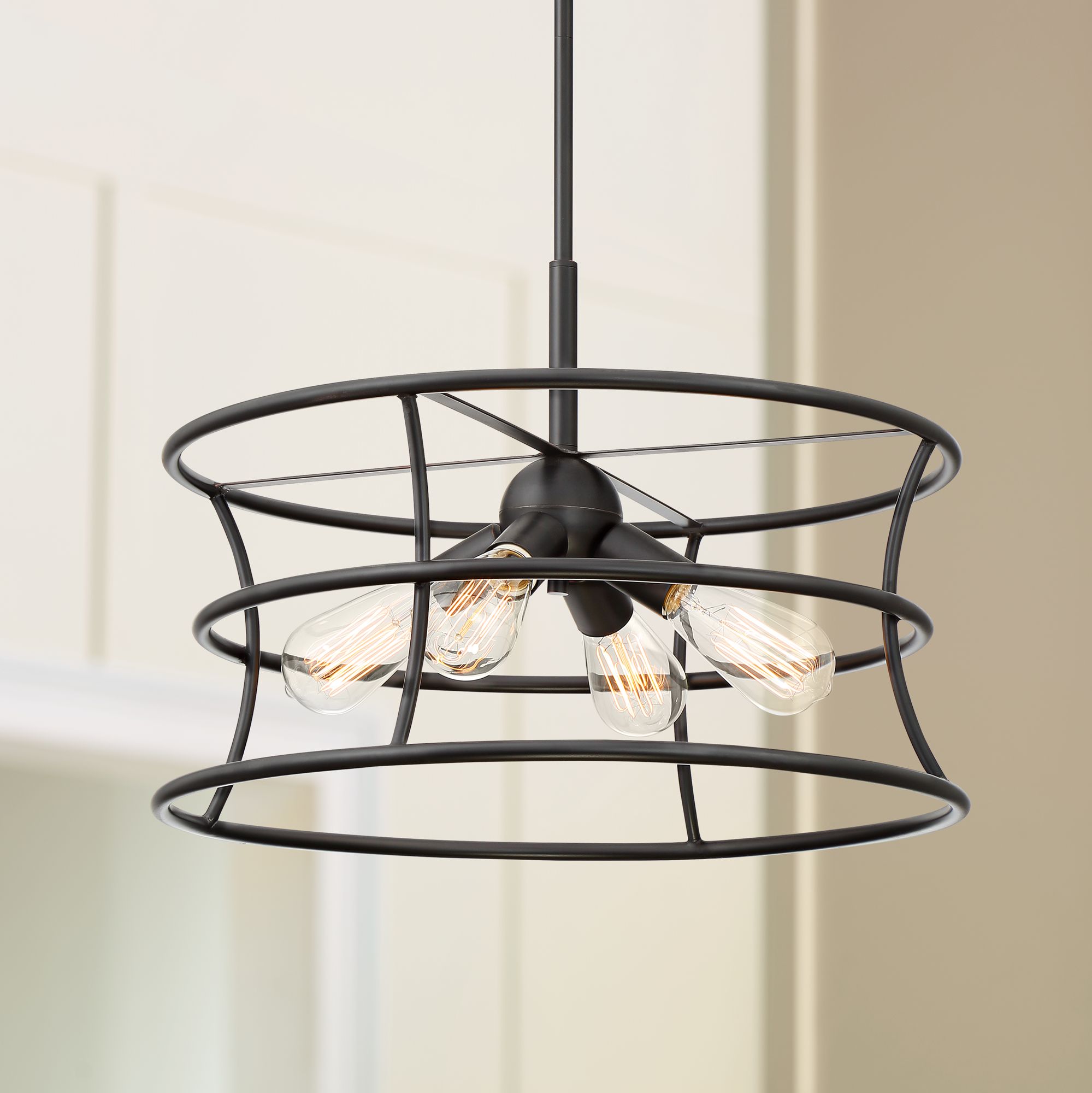 Felix 20" Wide Oil-Rubbed Bronze 4-Light Pendant Light