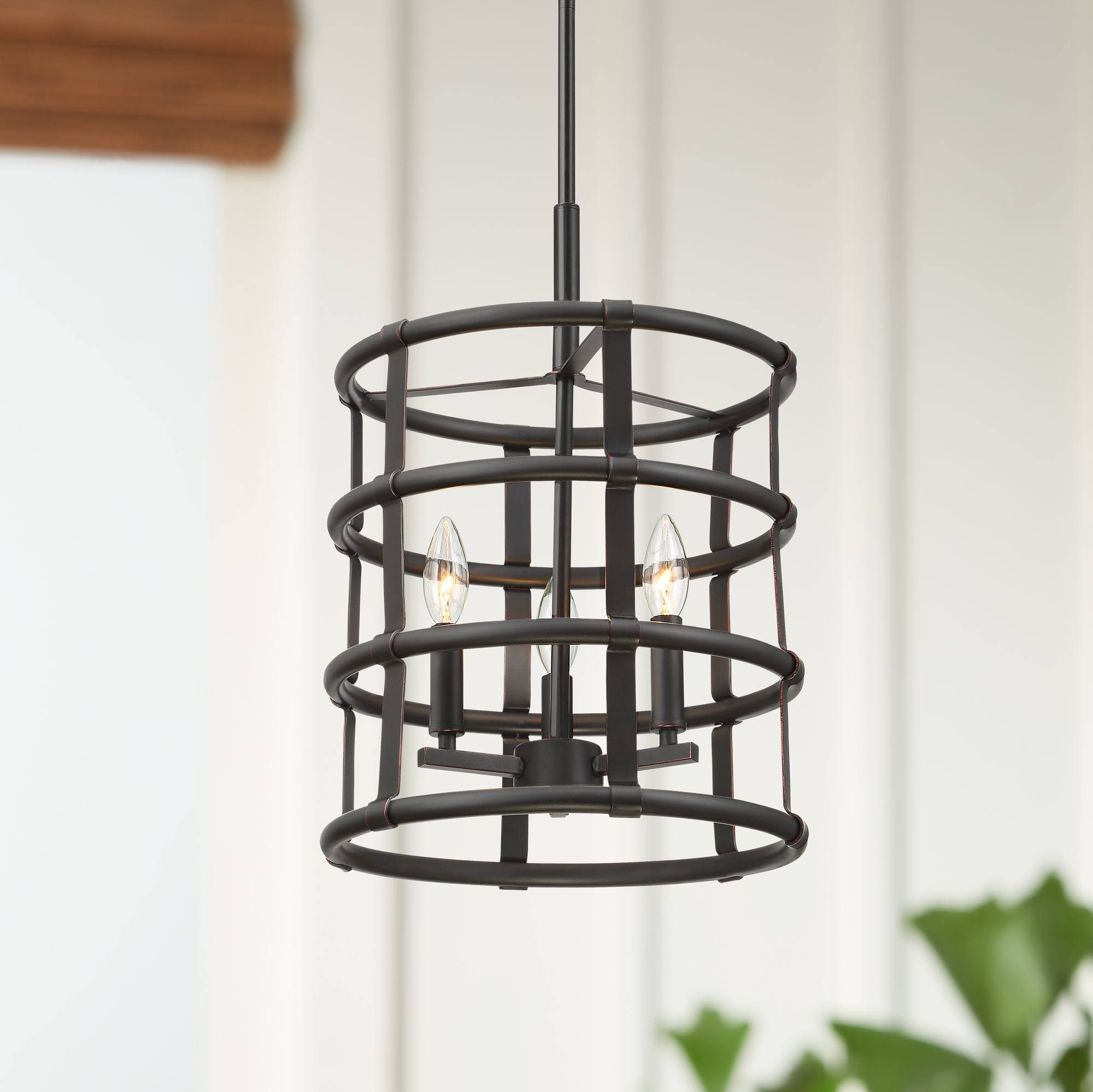Markham 13" Wide Oil-Rubbed Bronze 3-Light Foyer Pendant