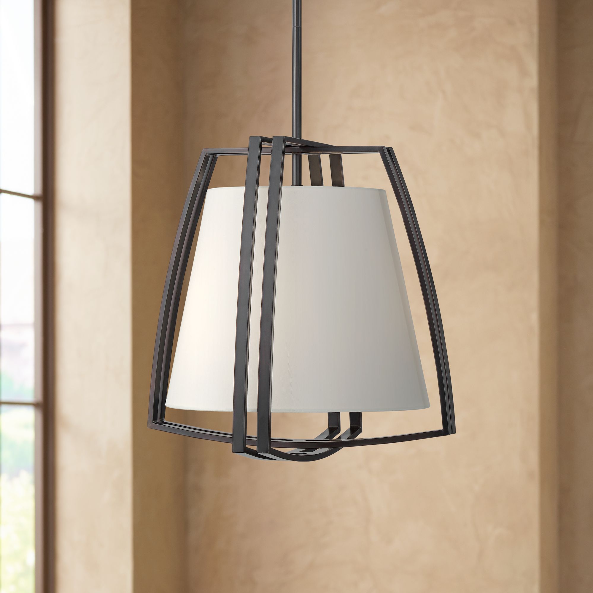 Possini Euro Carvalho 16 1/4" Wide Bronze Pendant Light
