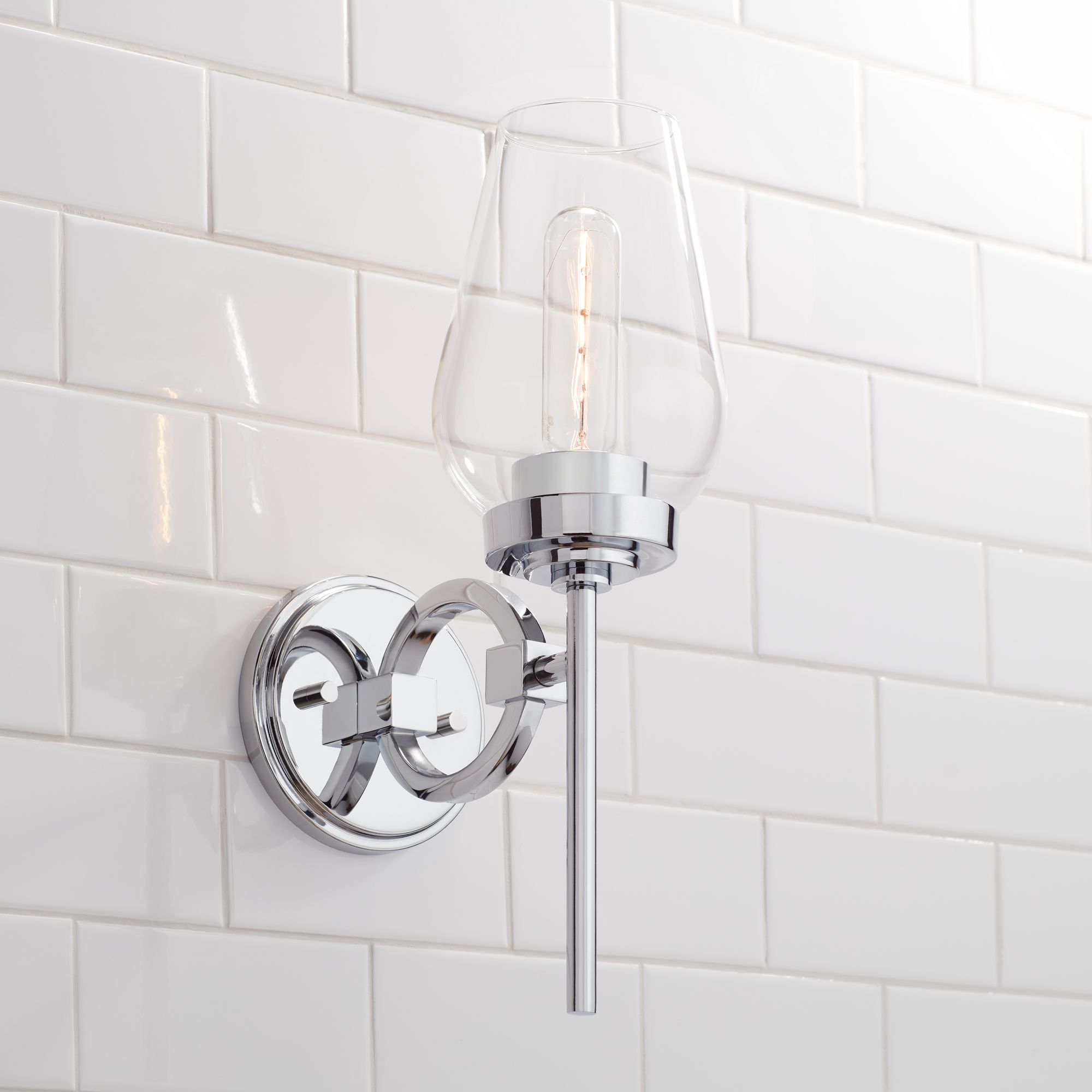 Possini Euro Design Declan 15" High Chrome Wall Sconce