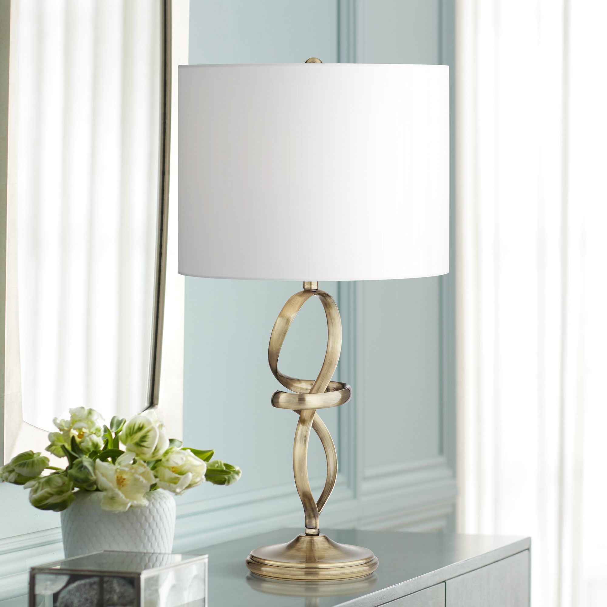 Miro Brass Finish Modern Abstract Table Lamp