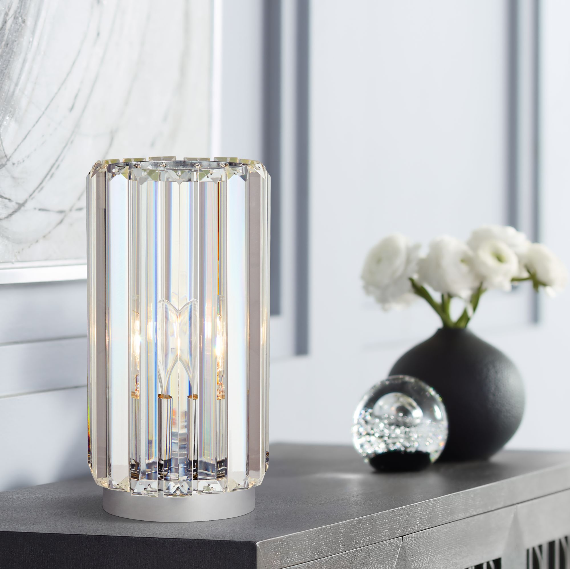 small crystal table lamps