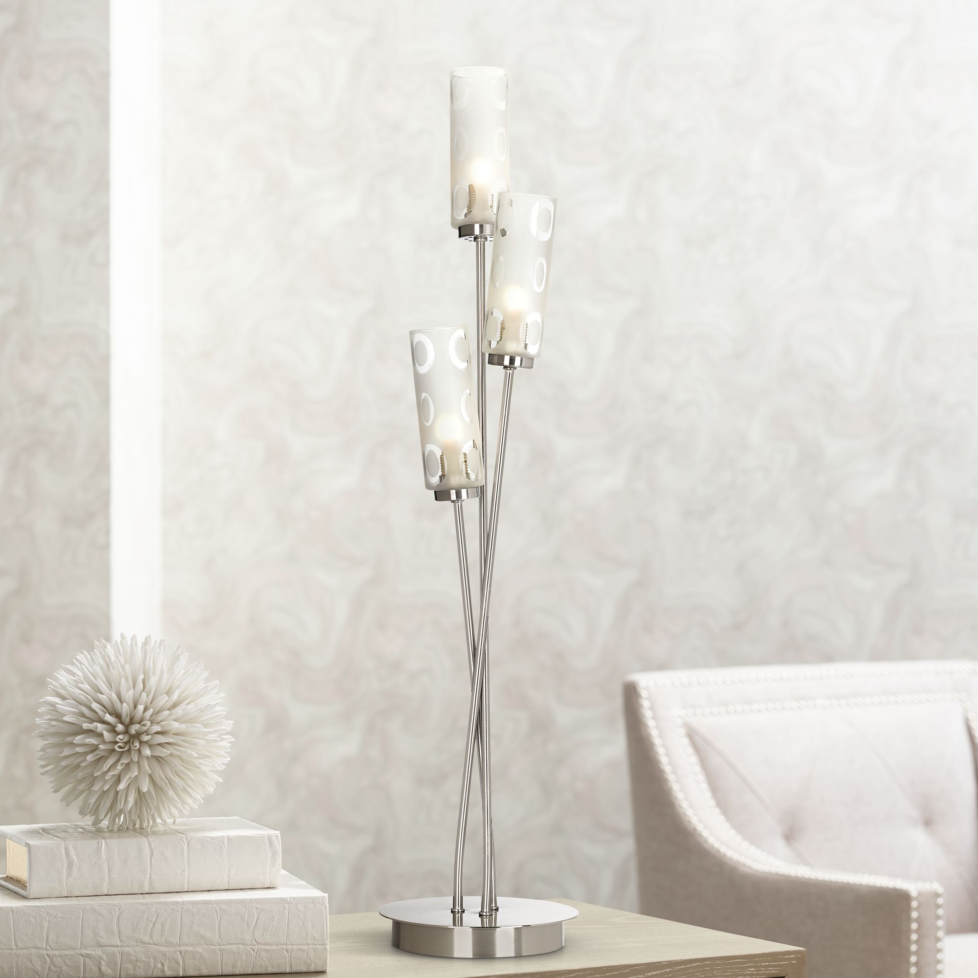 Triple O Glass 26" High Contemporary Accent Light