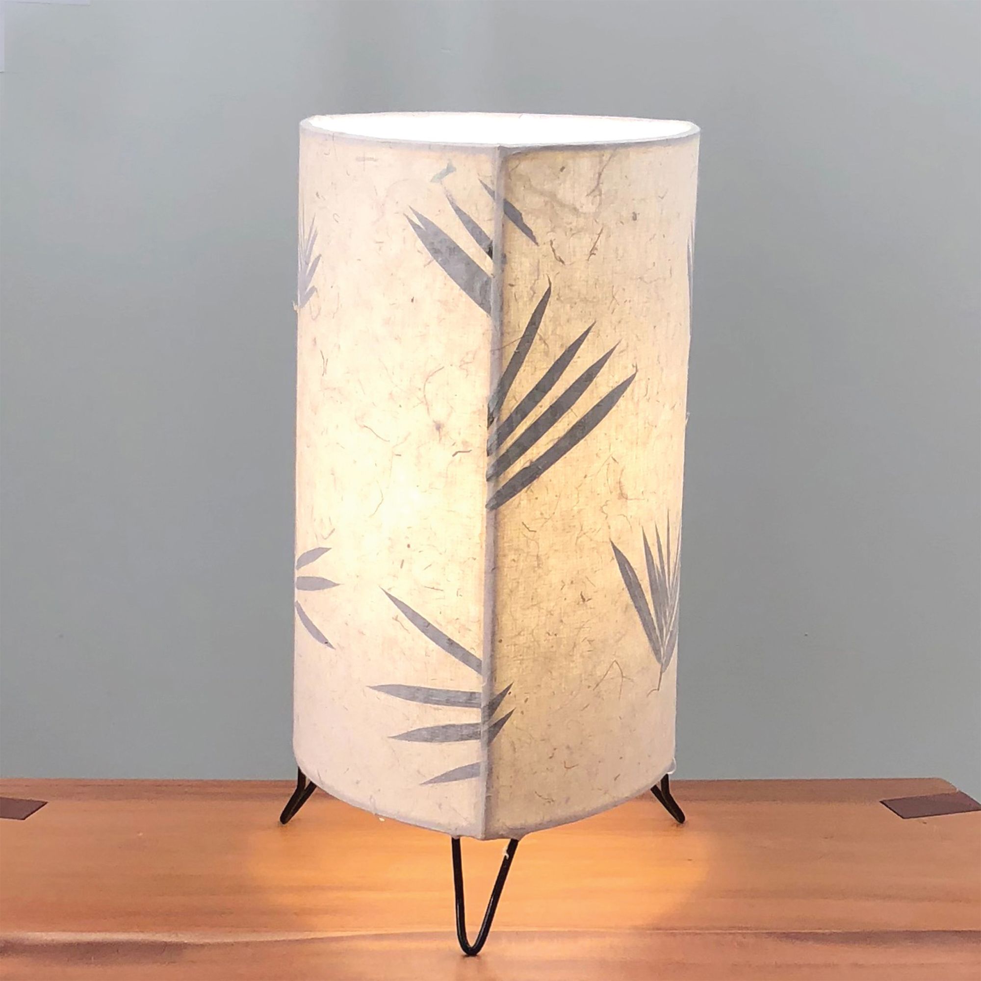 Eangee Bowed 16" High Bamboo Uplight Accent Table Lamp